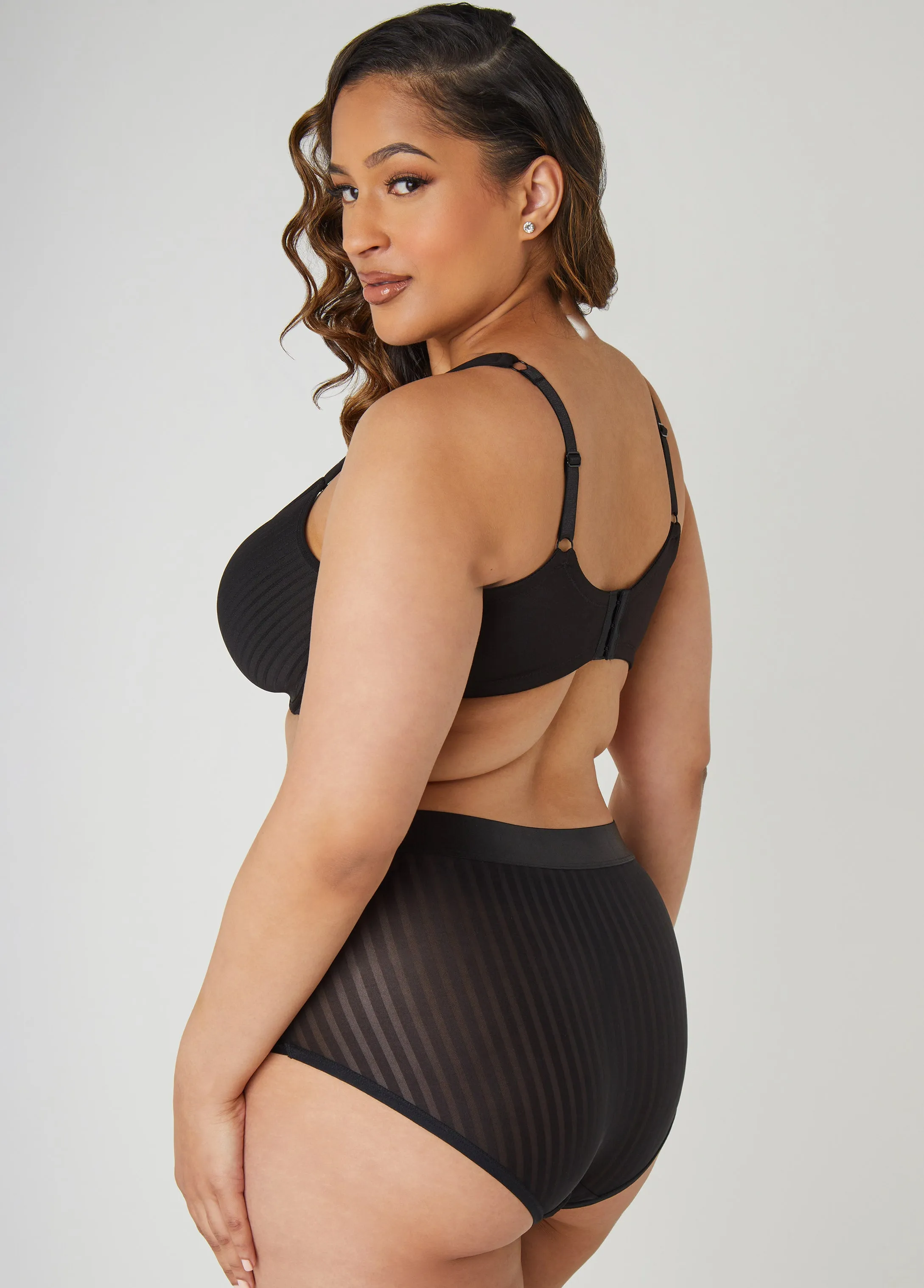 Spacer Cup Stripe T-Shirt Bra sold by Ashley Stewart product image thumbnail 2