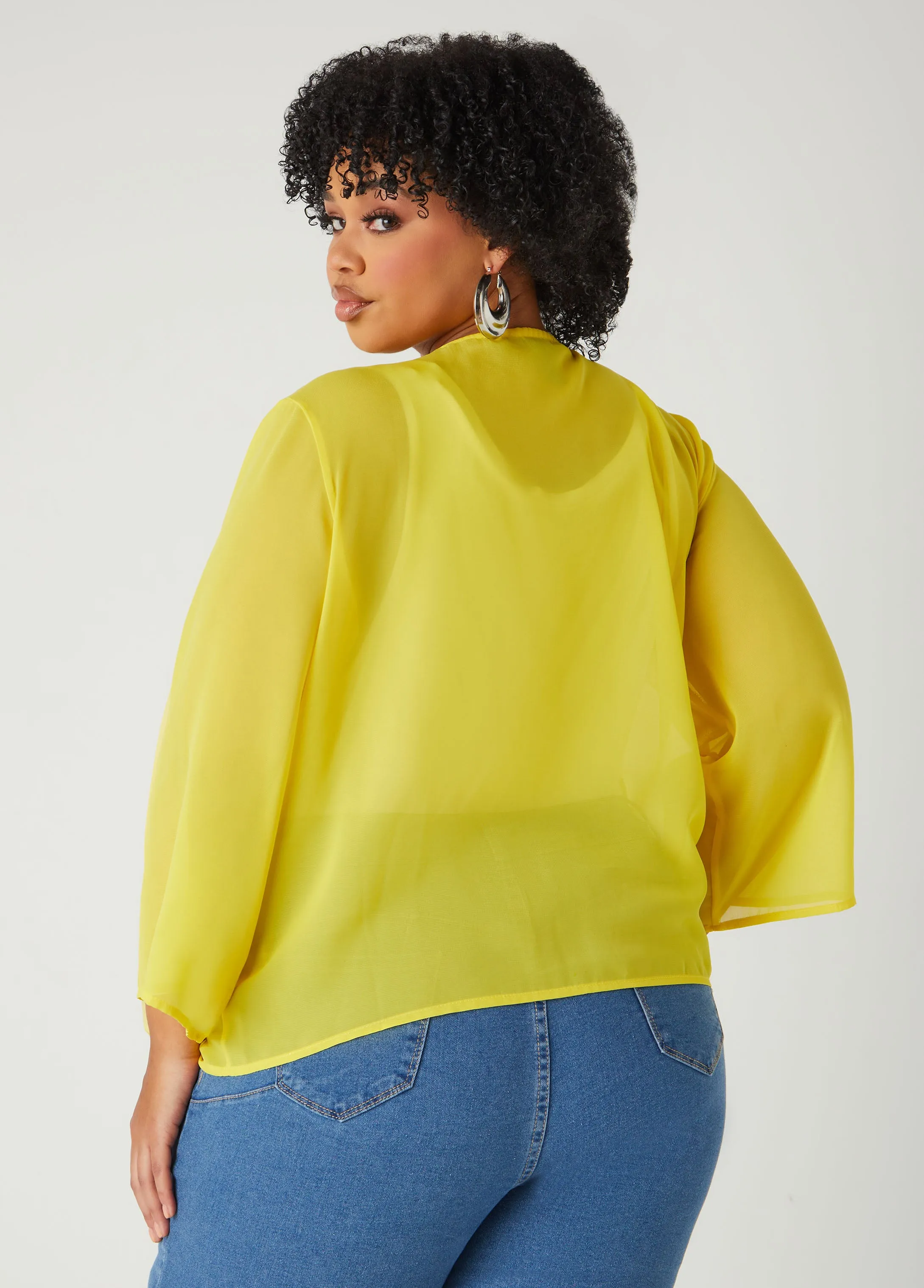 Draped Pleated Jacket sold by Ashley Stewart product image thumbnail 2
