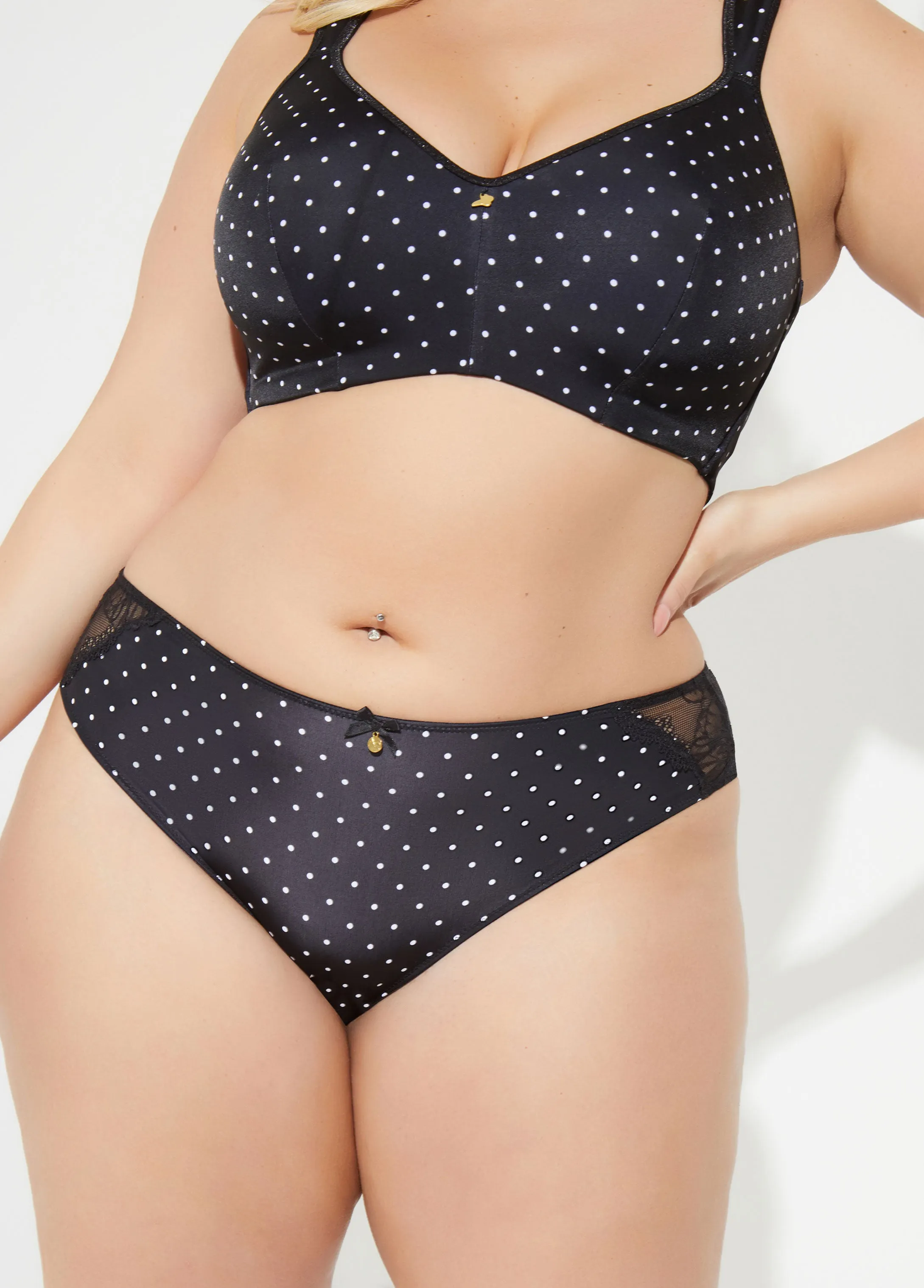 Microfiber And Lace Bikini Panty sold by Ashley Stewart product image thumbnail 3