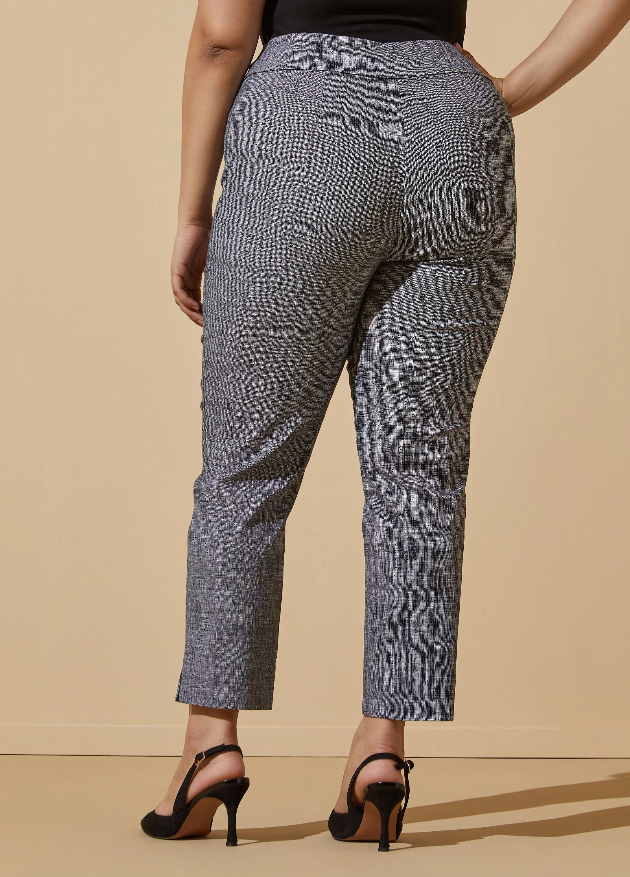 Textured Stretch Twill Ankle Pants sold by Ashley Stewart product image thumbnail 2