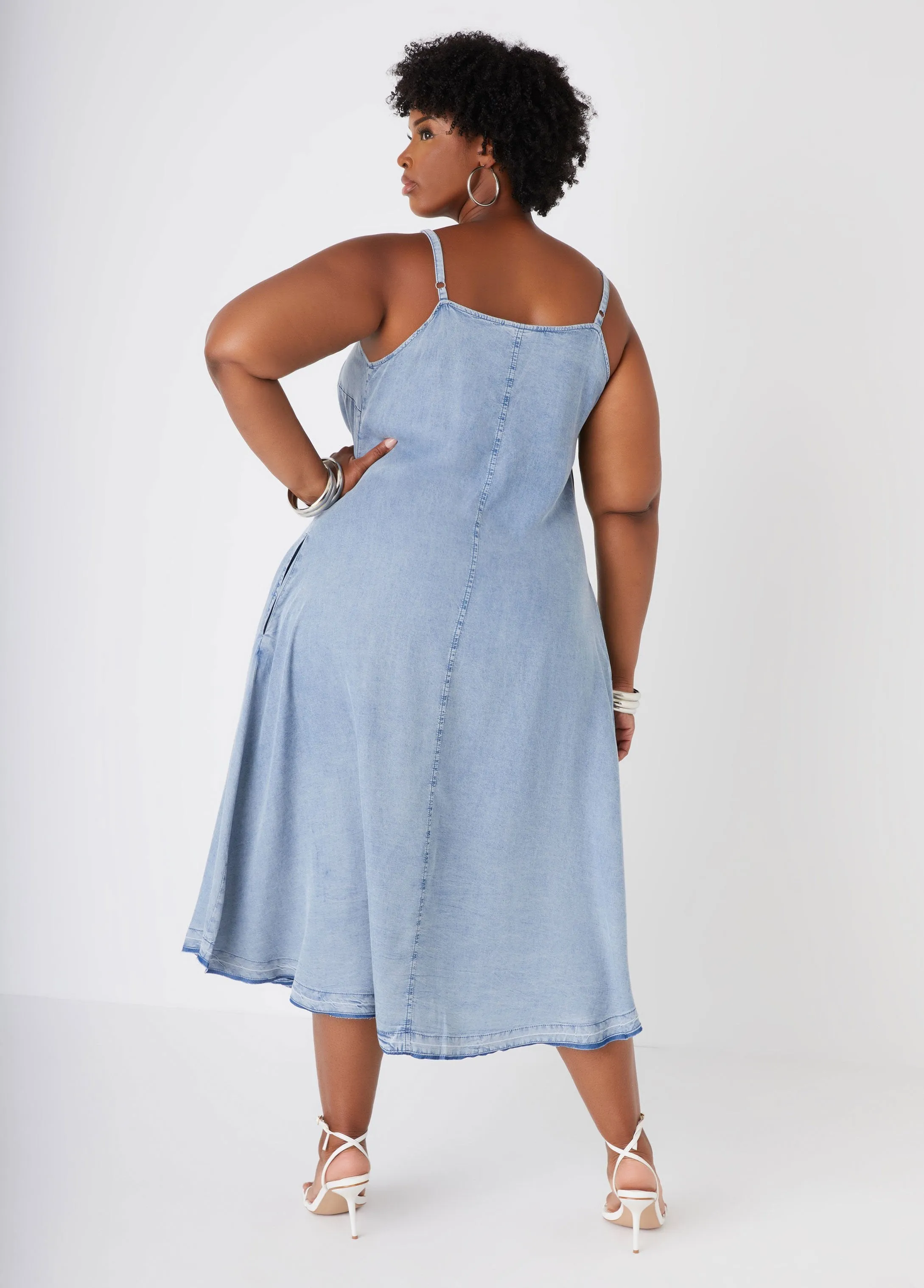 Chambray Midi Dress sold by Ashley Stewart product image thumbnail 2