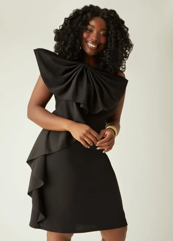 Bow Embellished Sheath Dress sold by Ashley Stewart