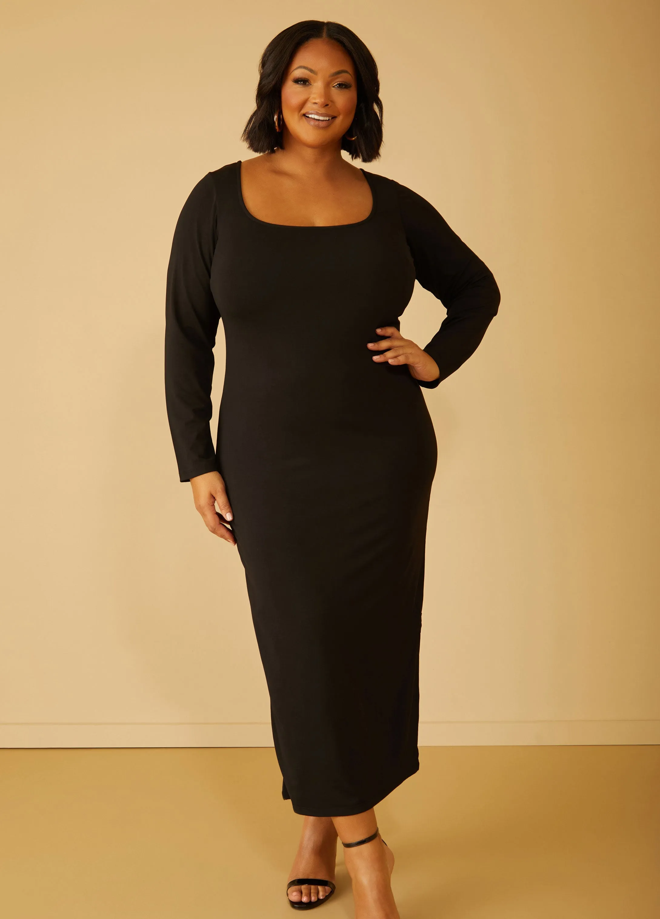 Stretch Knit Bodycon Maxi Dress sold by Ashley Stewart