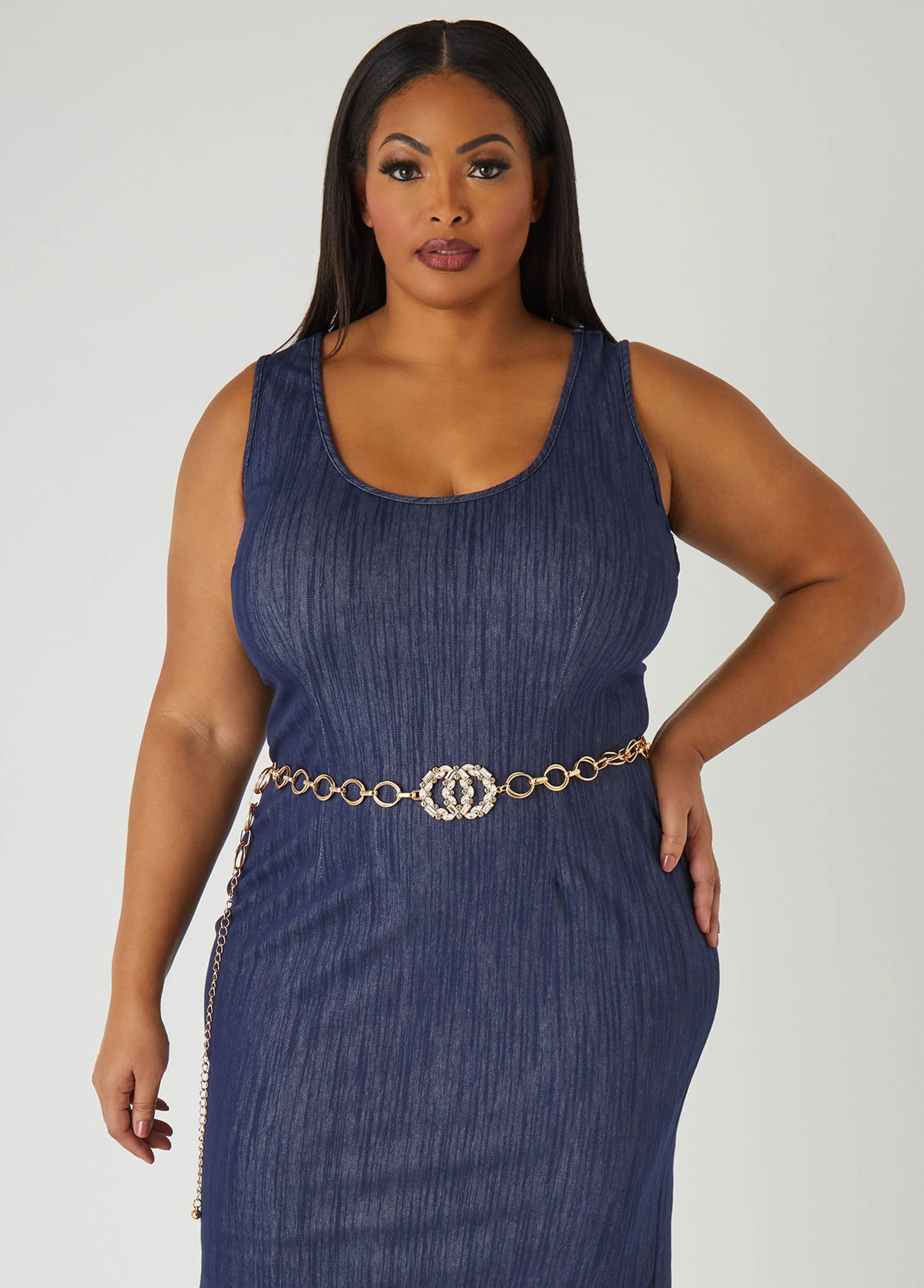 Crystal Ring Chain Belt sold by Ashley Stewart