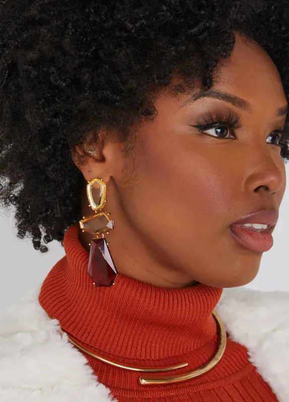 Crystal Drop Earrings sold by Ashley Stewart