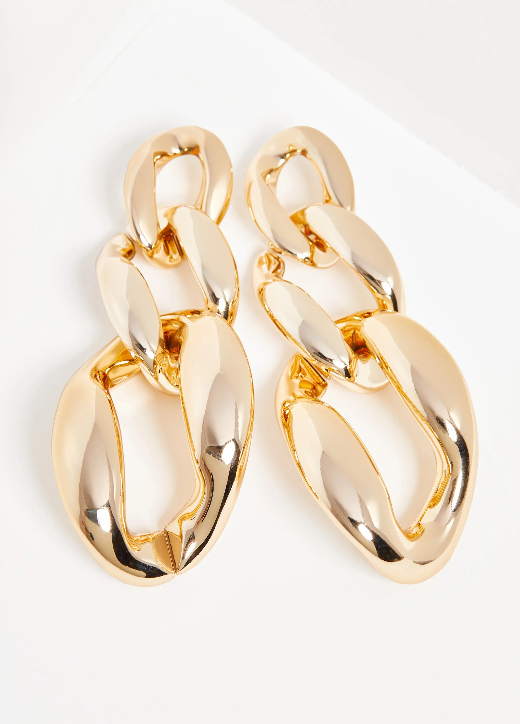 Gold Tone Chain Earrings sold by Ashley Stewart product image thumbnail 2