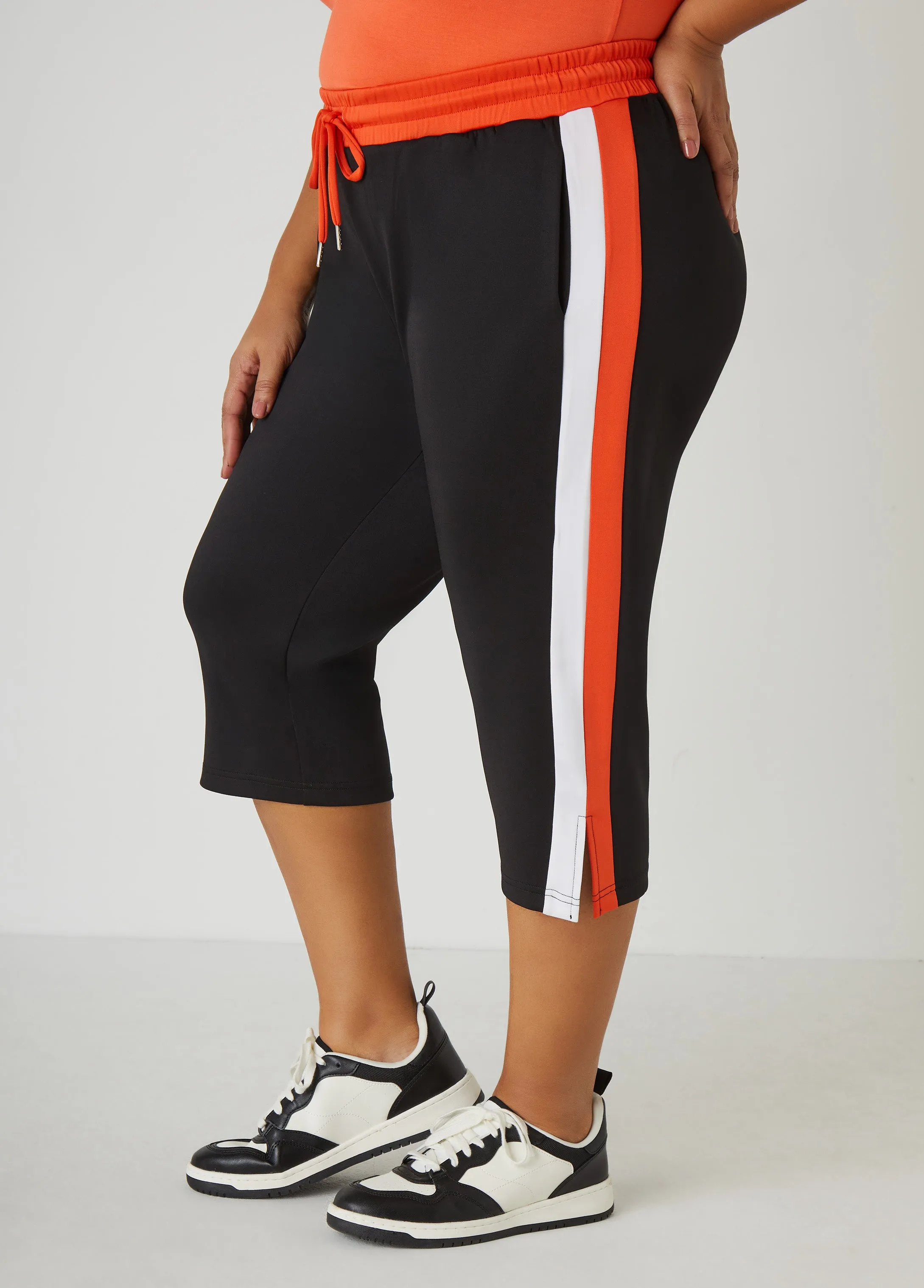 Striped High Waist Capris sold by Ashley Stewart product image thumbnail 4