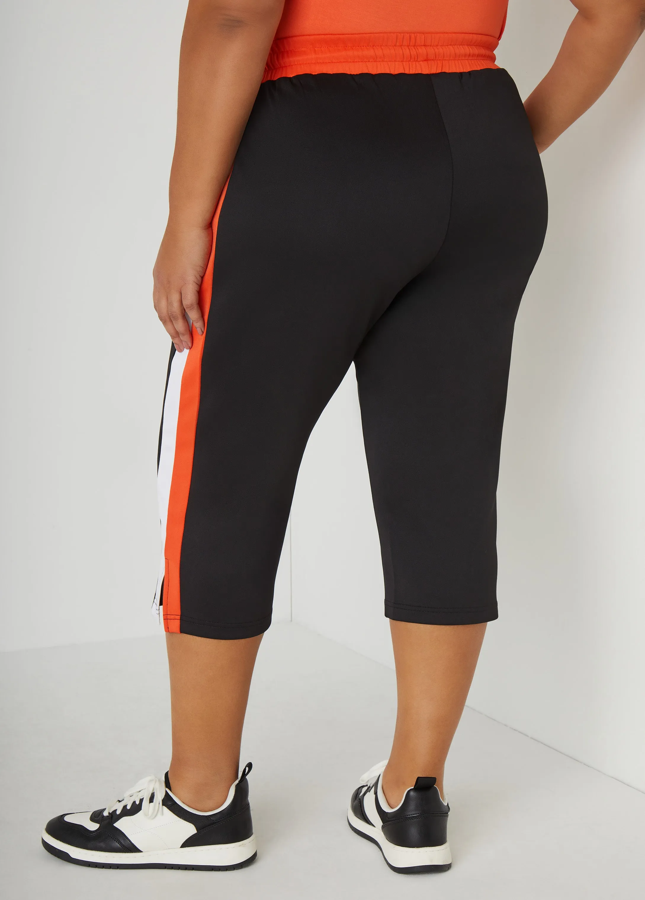 Striped High Waist Capris sold by Ashley Stewart product image thumbnail 2