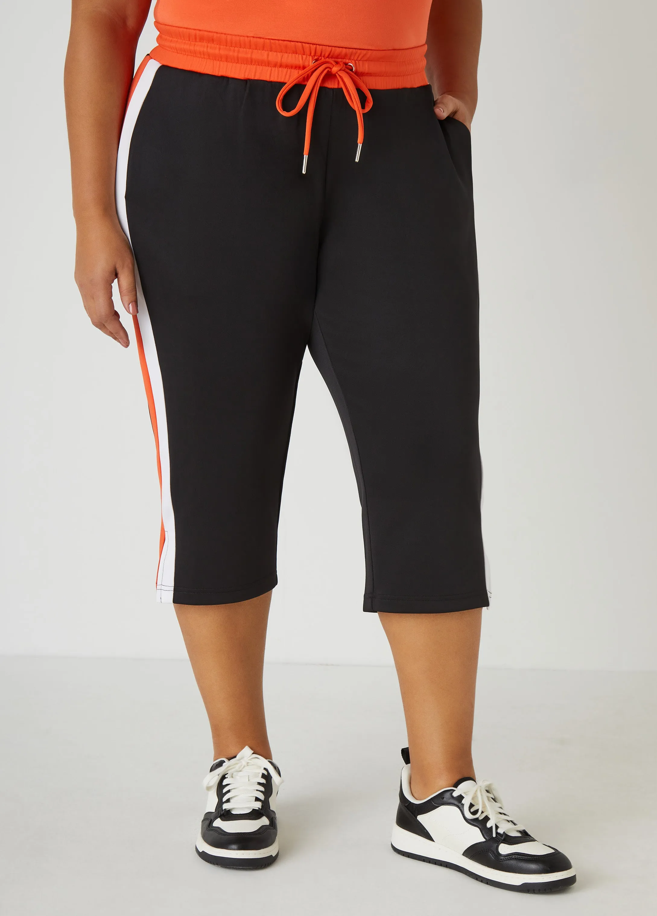 Striped High Waist Capris sold by Ashley Stewart product image thumbnail 3