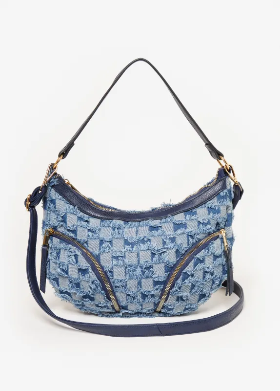 Checked Denim Shoulder Bag sold by Ashley Stewart