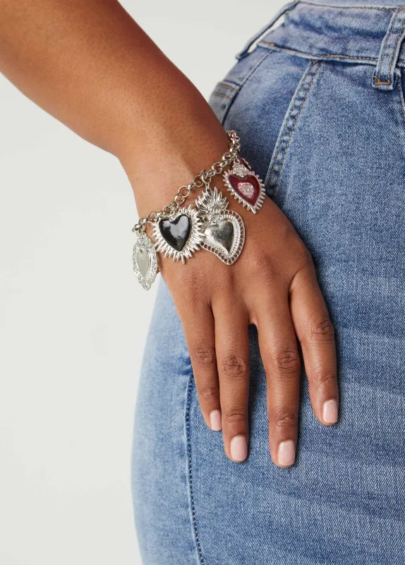 Hearts Charm Bracelet sold by Ashley Stewart
