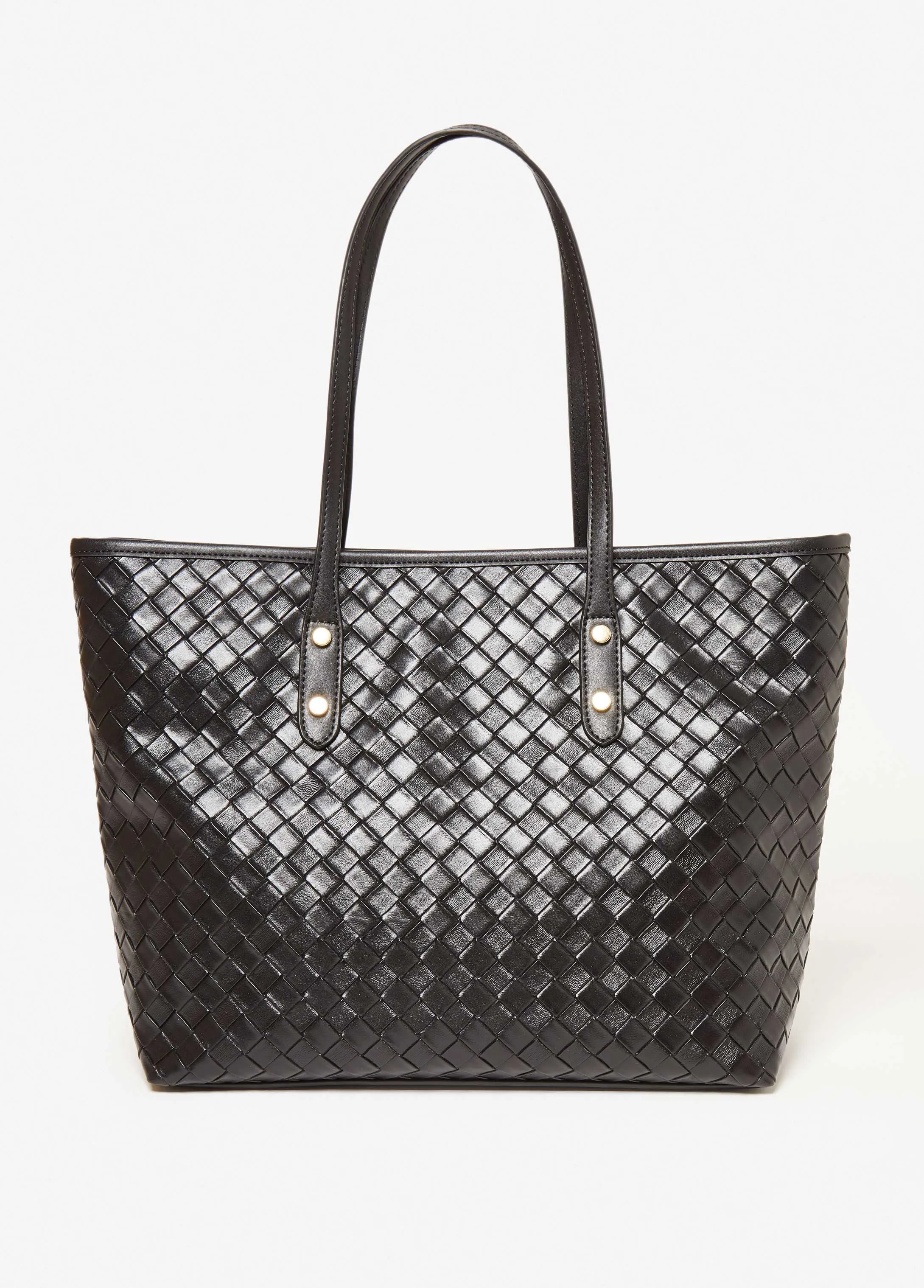 Basketweave Faux Leather Tote sold by Ashley Stewart product image thumbnail 2