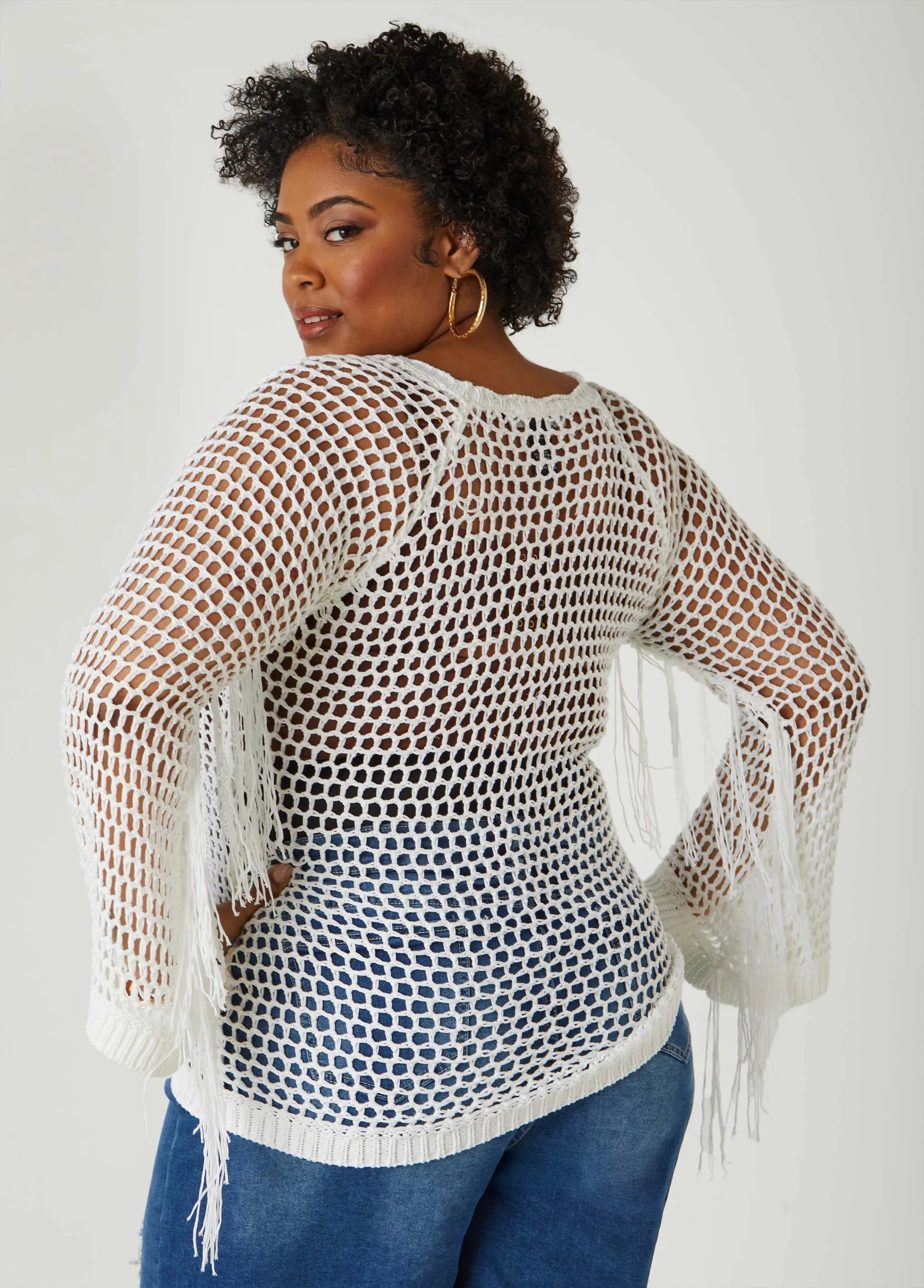 Crochet Knit Top sold by Ashley Stewart product image thumbnail 2