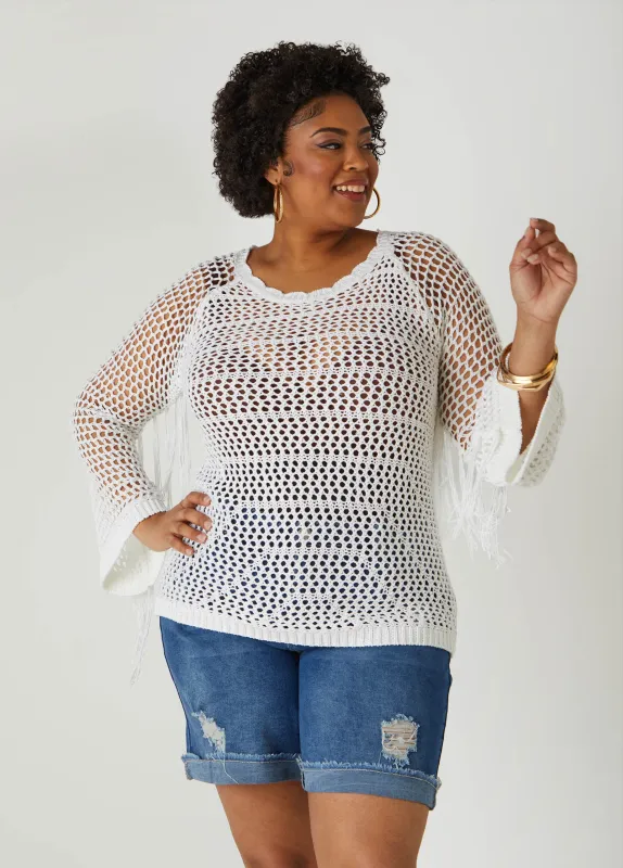 Crochet Knit Top sold by Ashley Stewart