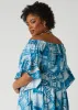 Off The Shoulder Denim Print Top sold by Ashley Stewart