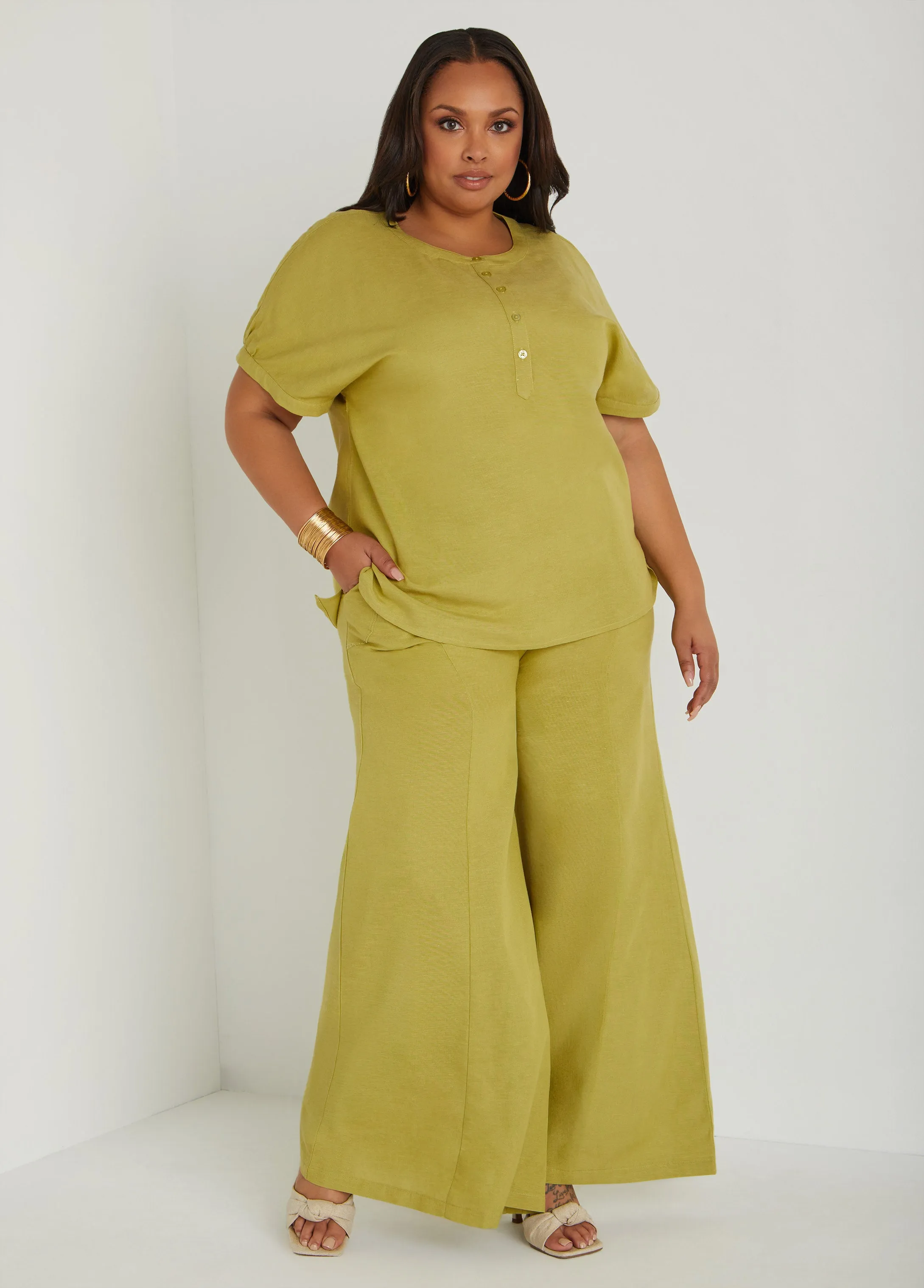 Pull On Wide Leg Pants sold by Ashley Stewart