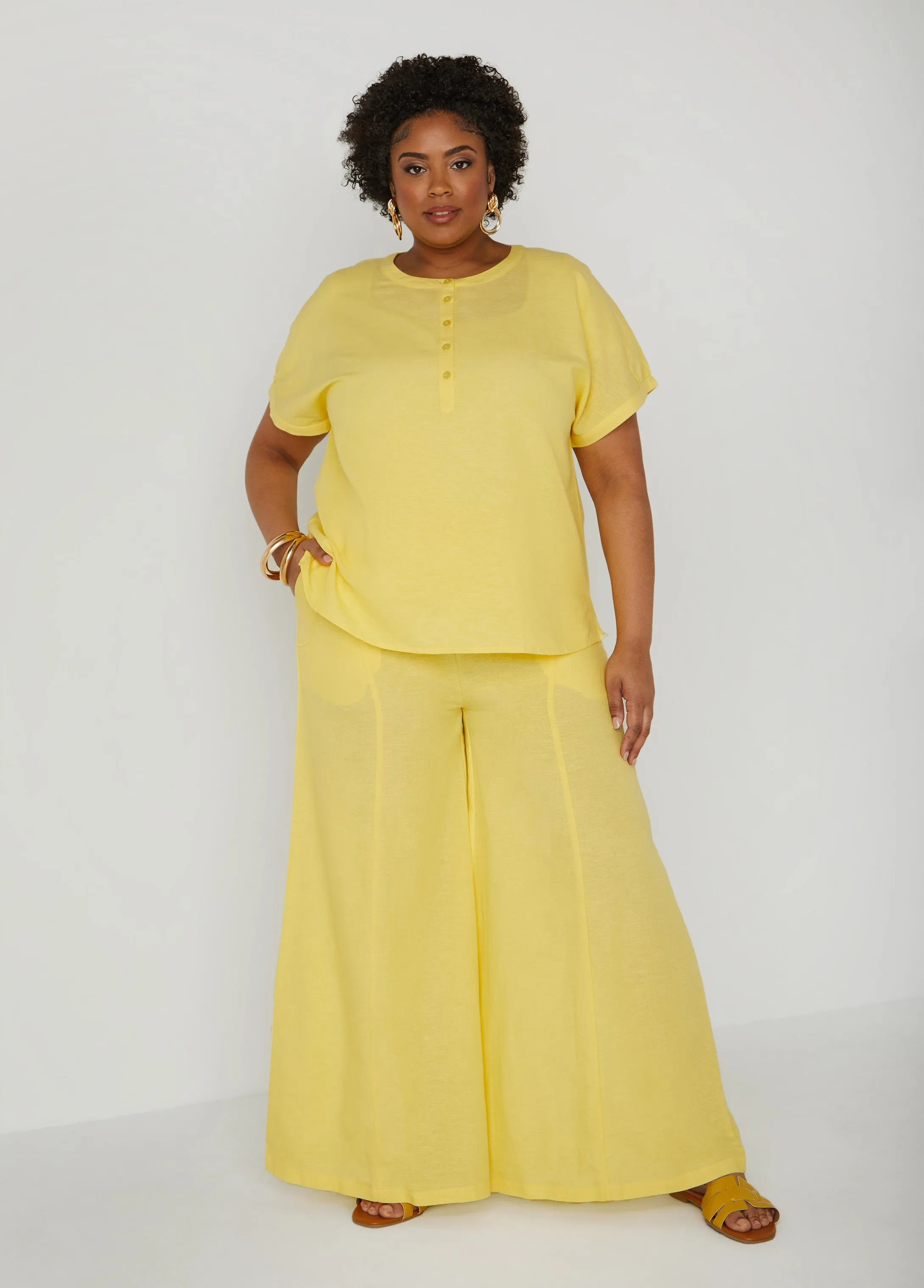 Pull On Wide Leg Pants sold by Ashley Stewart product image thumbnail 4