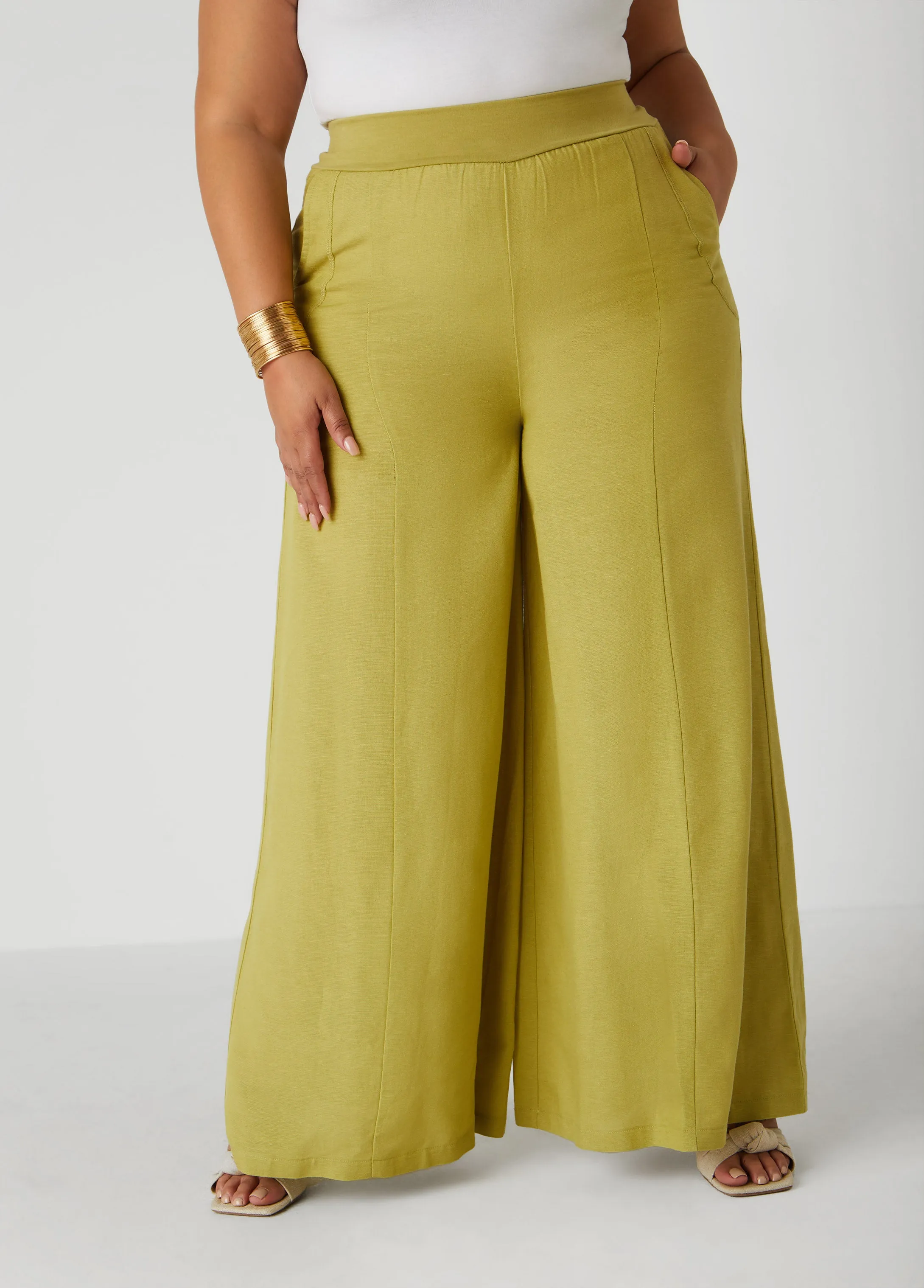 Pull On Wide Leg Pants sold by Ashley Stewart product image thumbnail 3