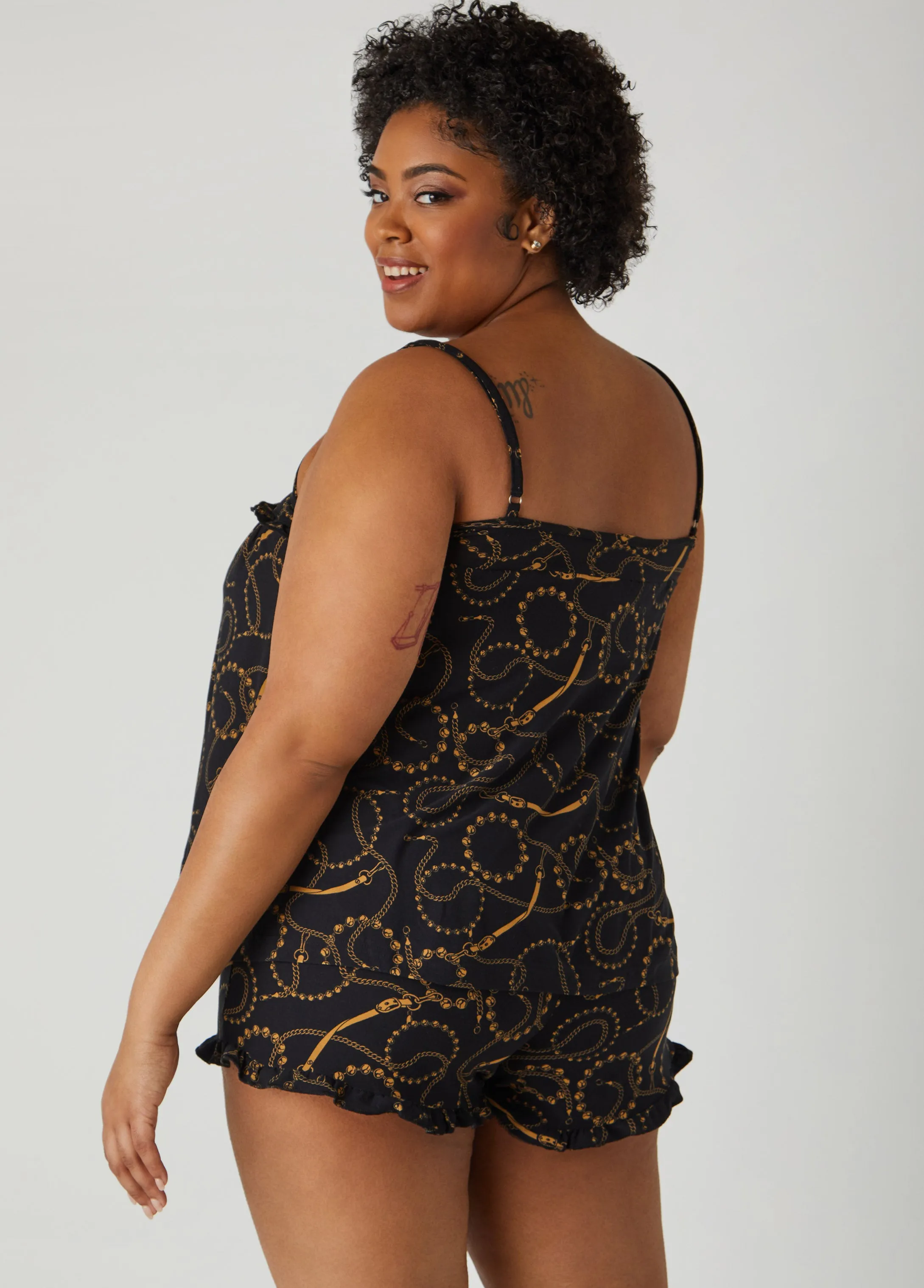 Love To Sleep Chain Link PJs Set sold by Ashley Stewart product image thumbnail 2