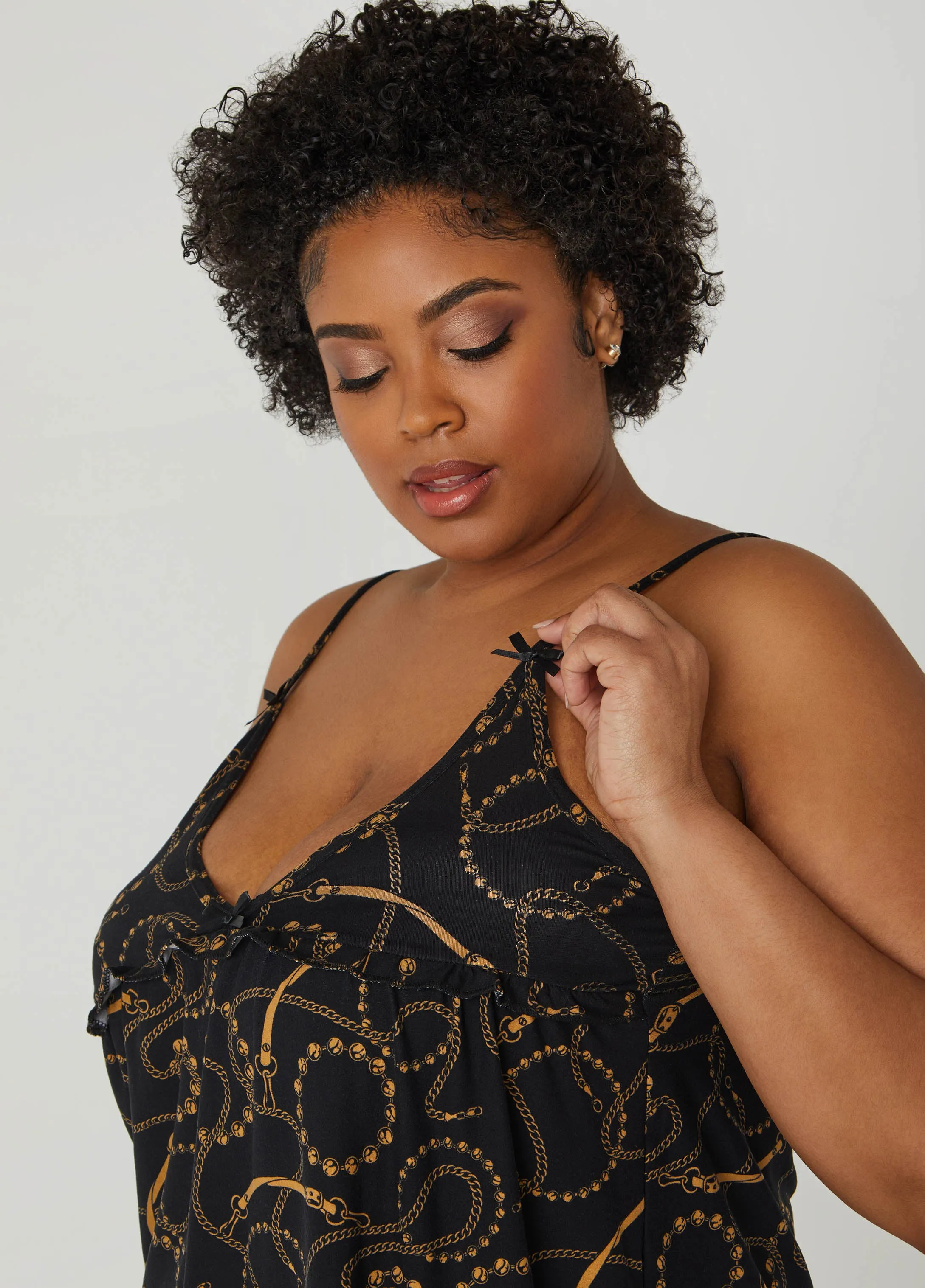 Love To Sleep Chain Link PJs Set sold by Ashley Stewart product image thumbnail 3