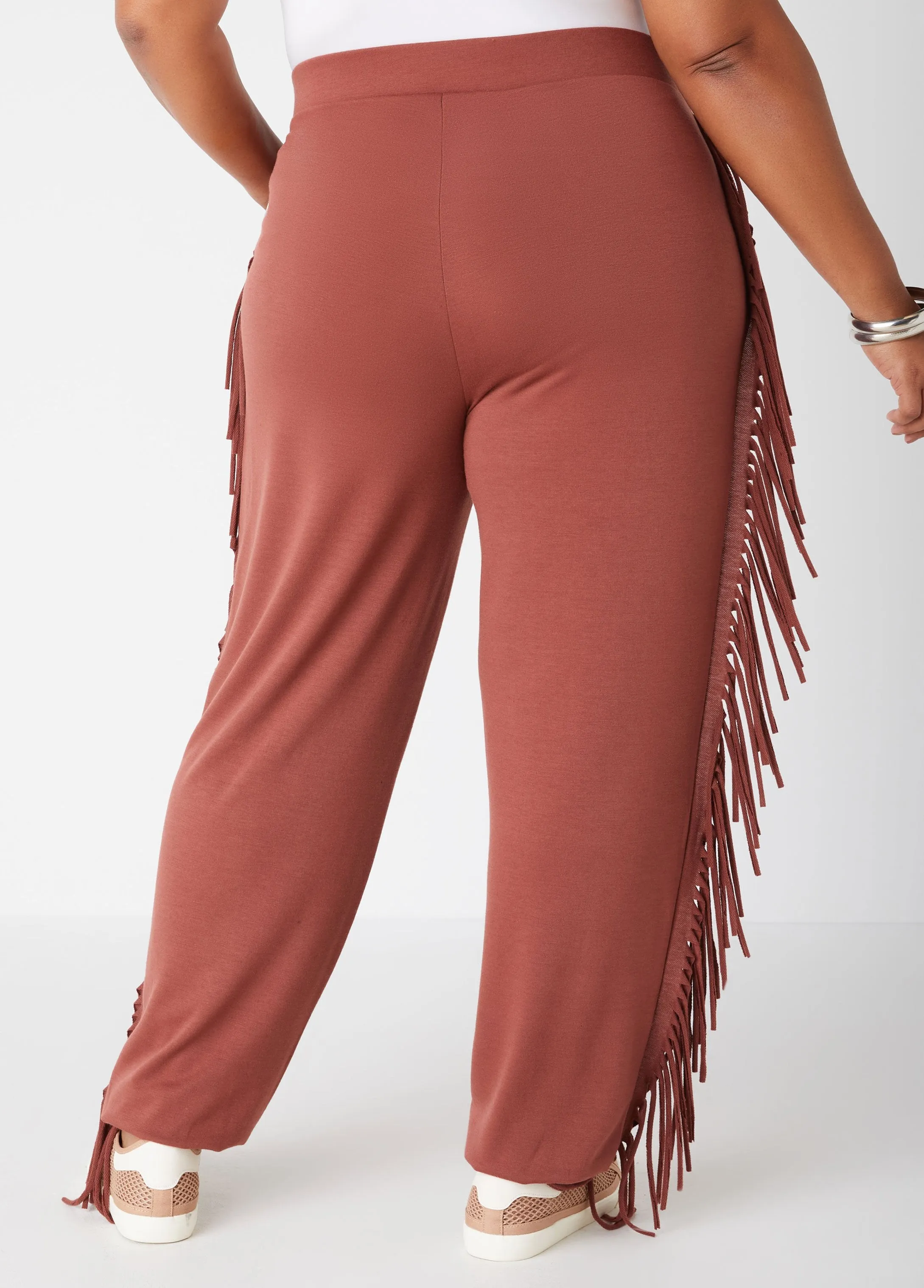 Fringed French Terry Joggers sold by Ashley Stewart product image thumbnail 5