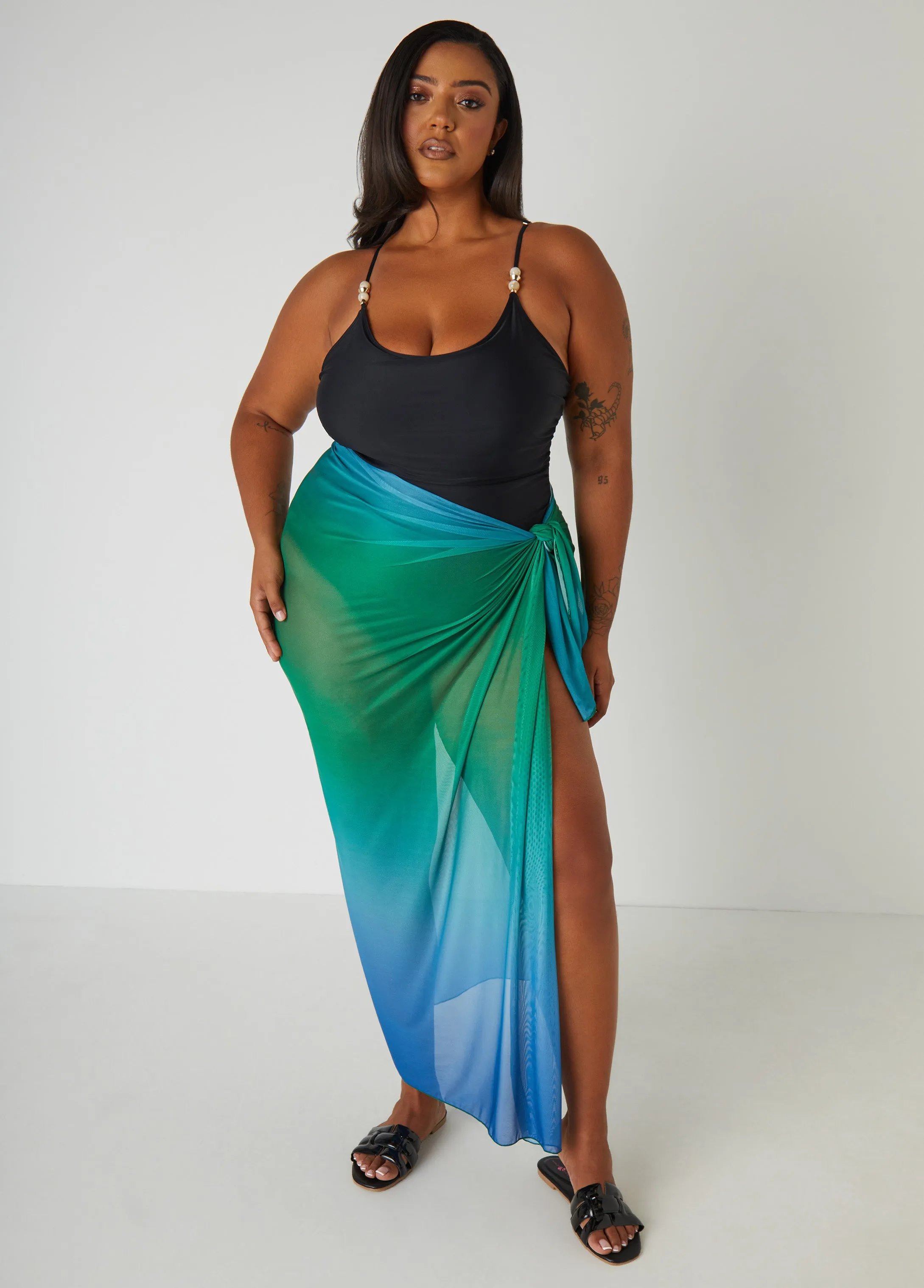 Ombre Mesh Sarong sold by Ashley Stewart