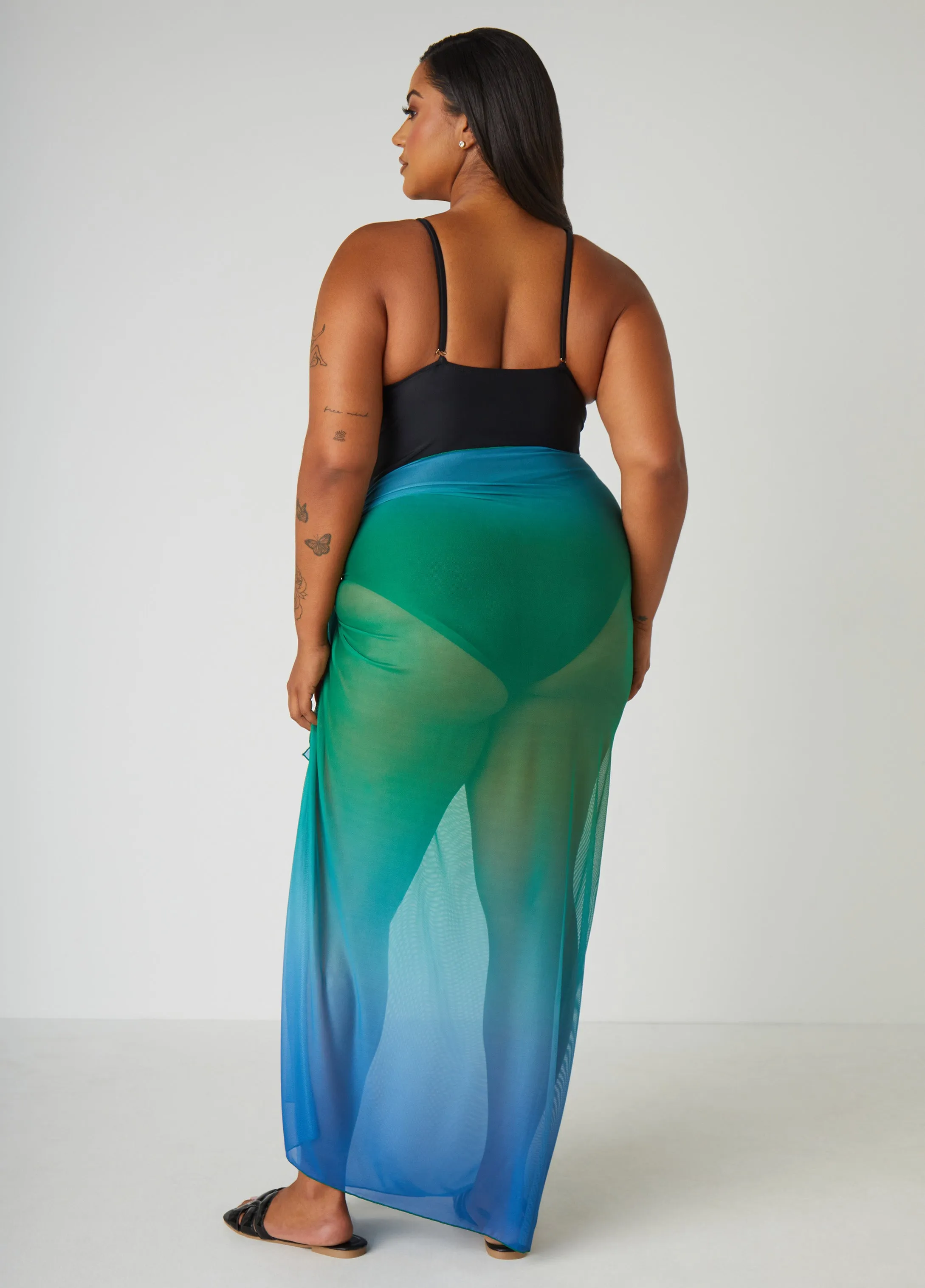 Ombre Mesh Sarong sold by Ashley Stewart product image thumbnail 2