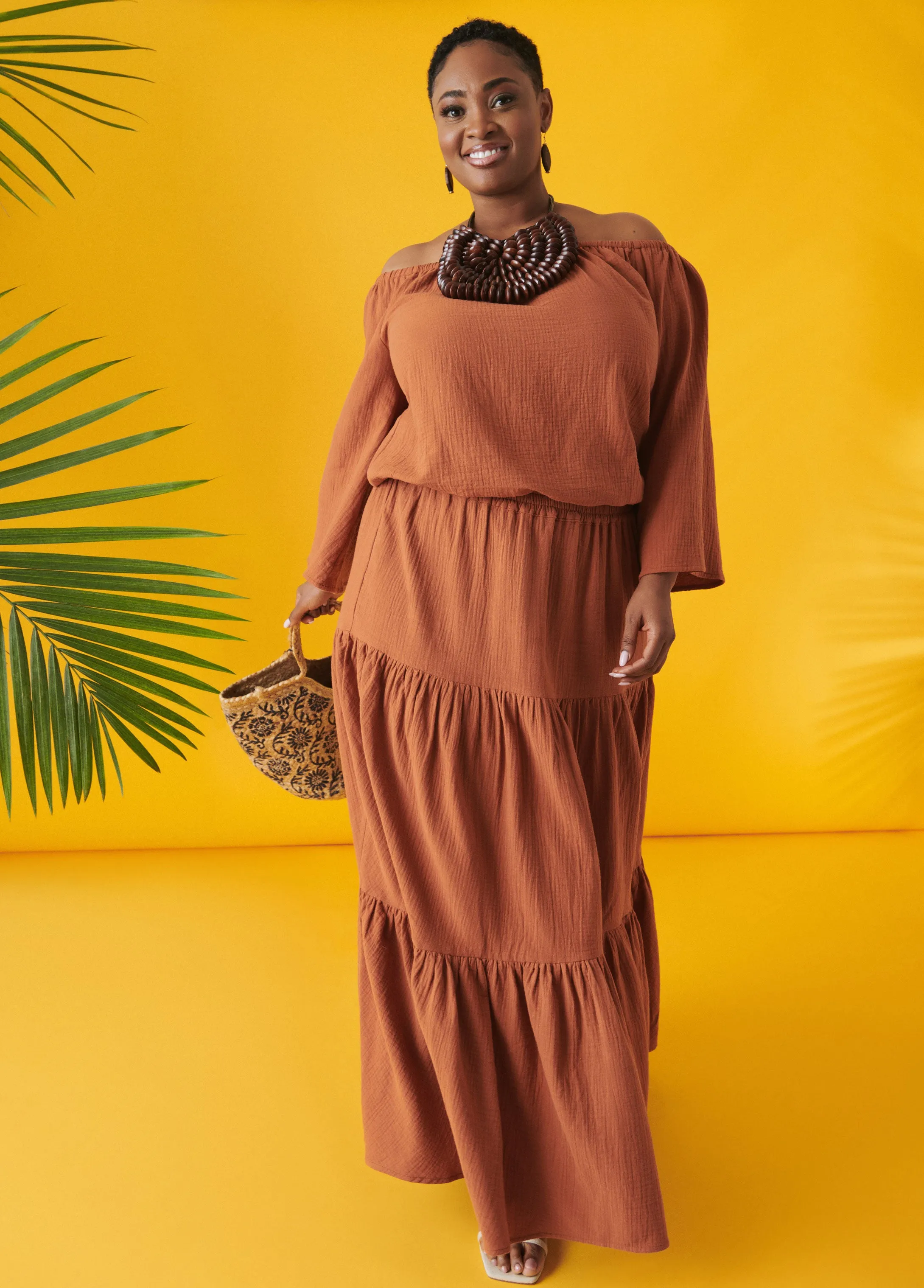 Cotton Gauze Maxi Skirt sold by Ashley Stewart