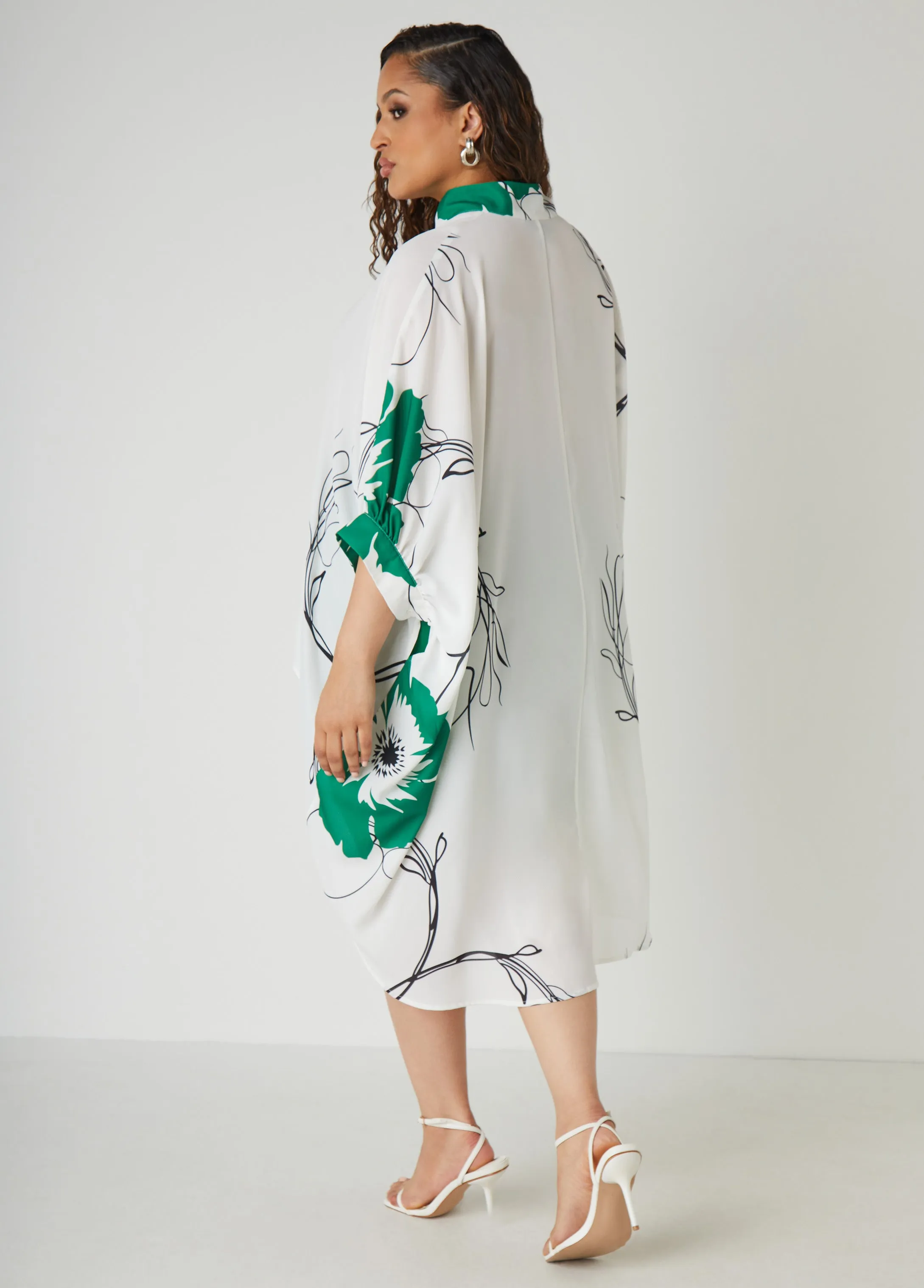 Oversized Floral Hi Low Blouse sold by Ashley Stewart product image thumbnail 2