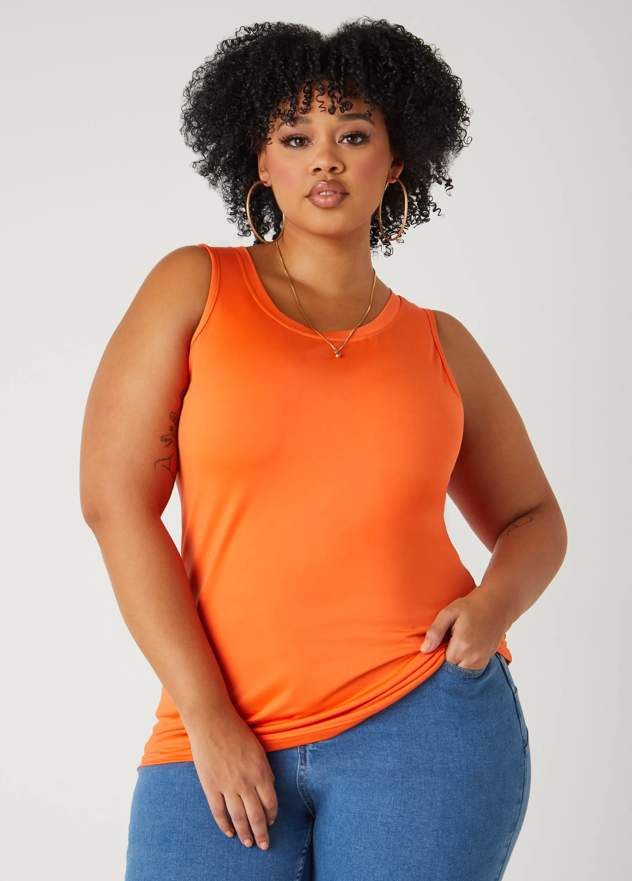 The Basic Knit Cami sold by Ashley Stewart product image thumbnail 5