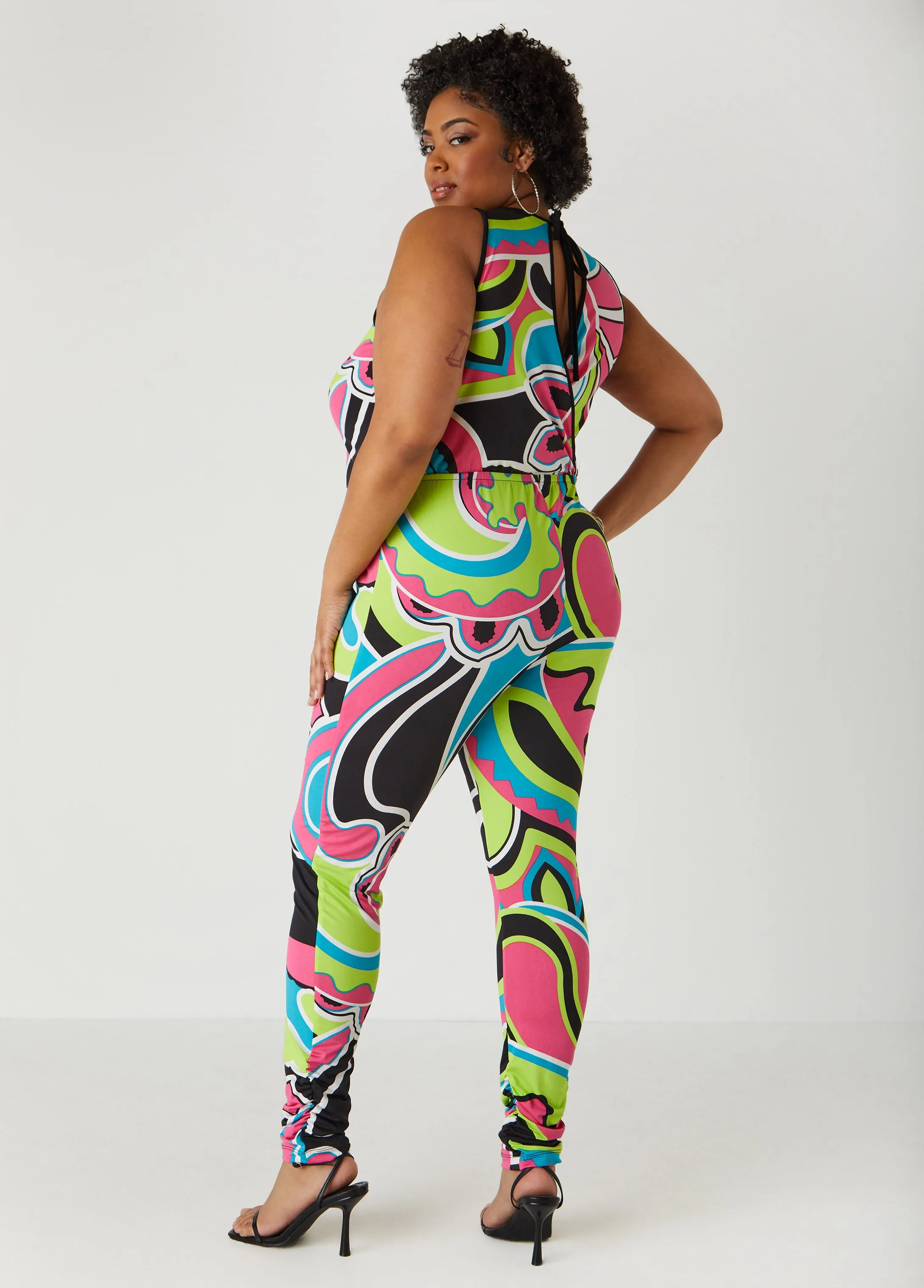 Abstract Print Joggers Jumpsuit sold by Ashley Stewart product image thumbnail 2