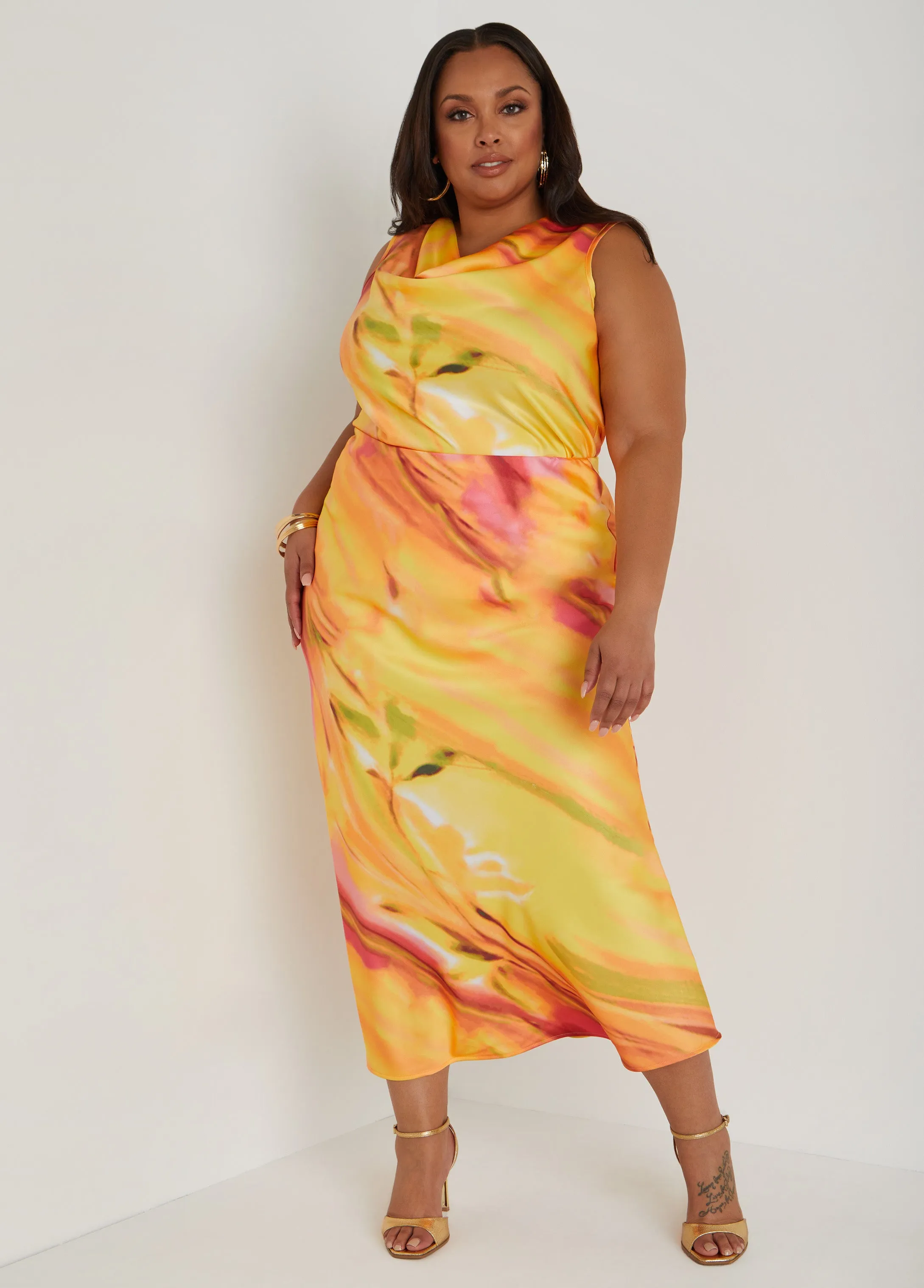 Tie Dyed Maxi Skirt sold by Ashley Stewart