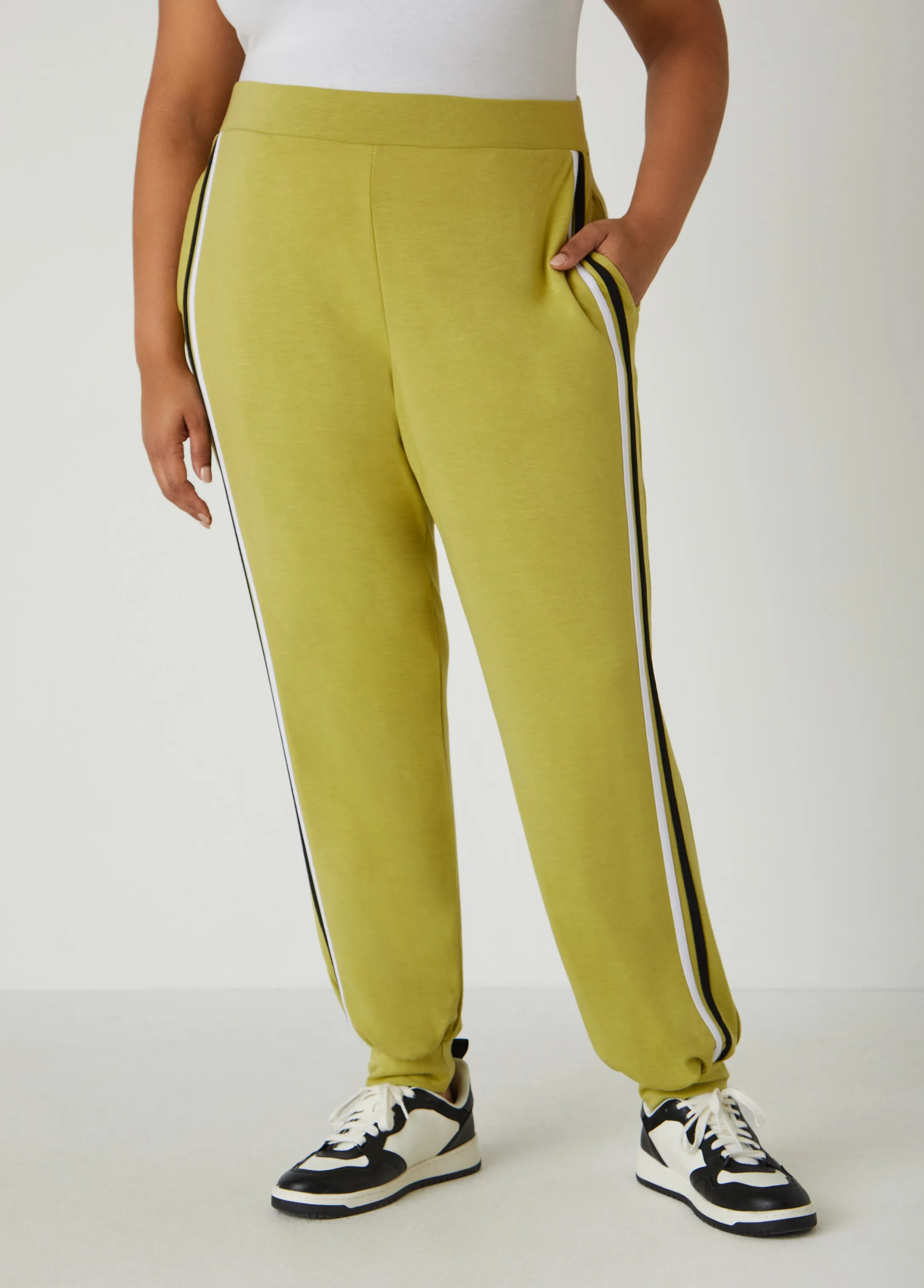 Pull On Striped Joggers sold by Ashley Stewart product image thumbnail 4