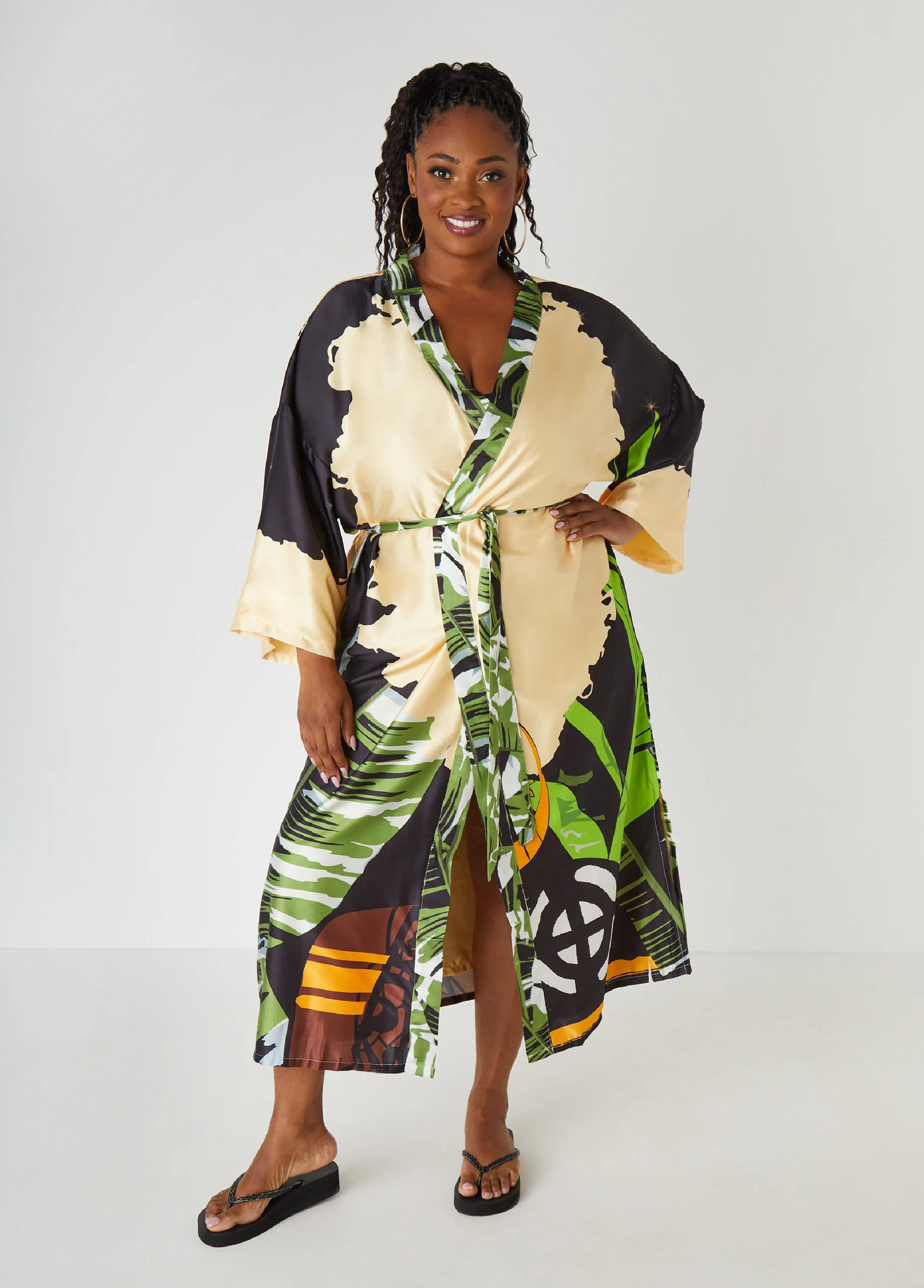 Pardon My Fro™ Ziggy Kimono sold by Ashley Stewart