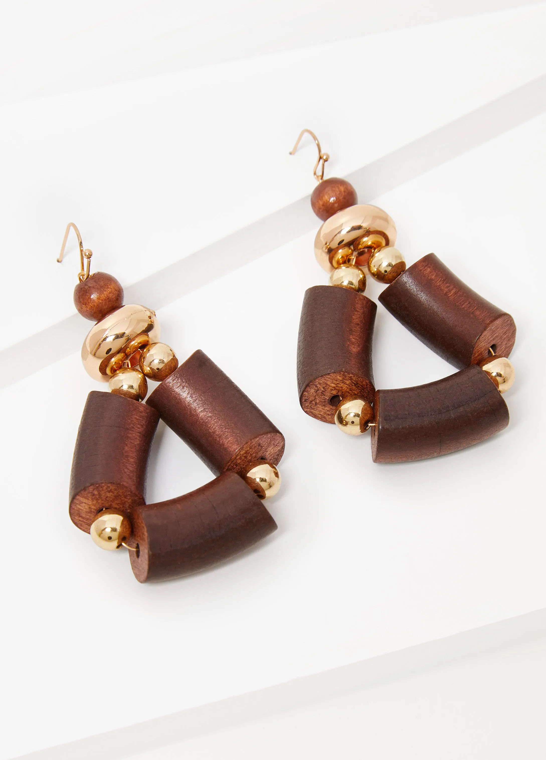 Wood And Bead Earrings sold by Ashley Stewart