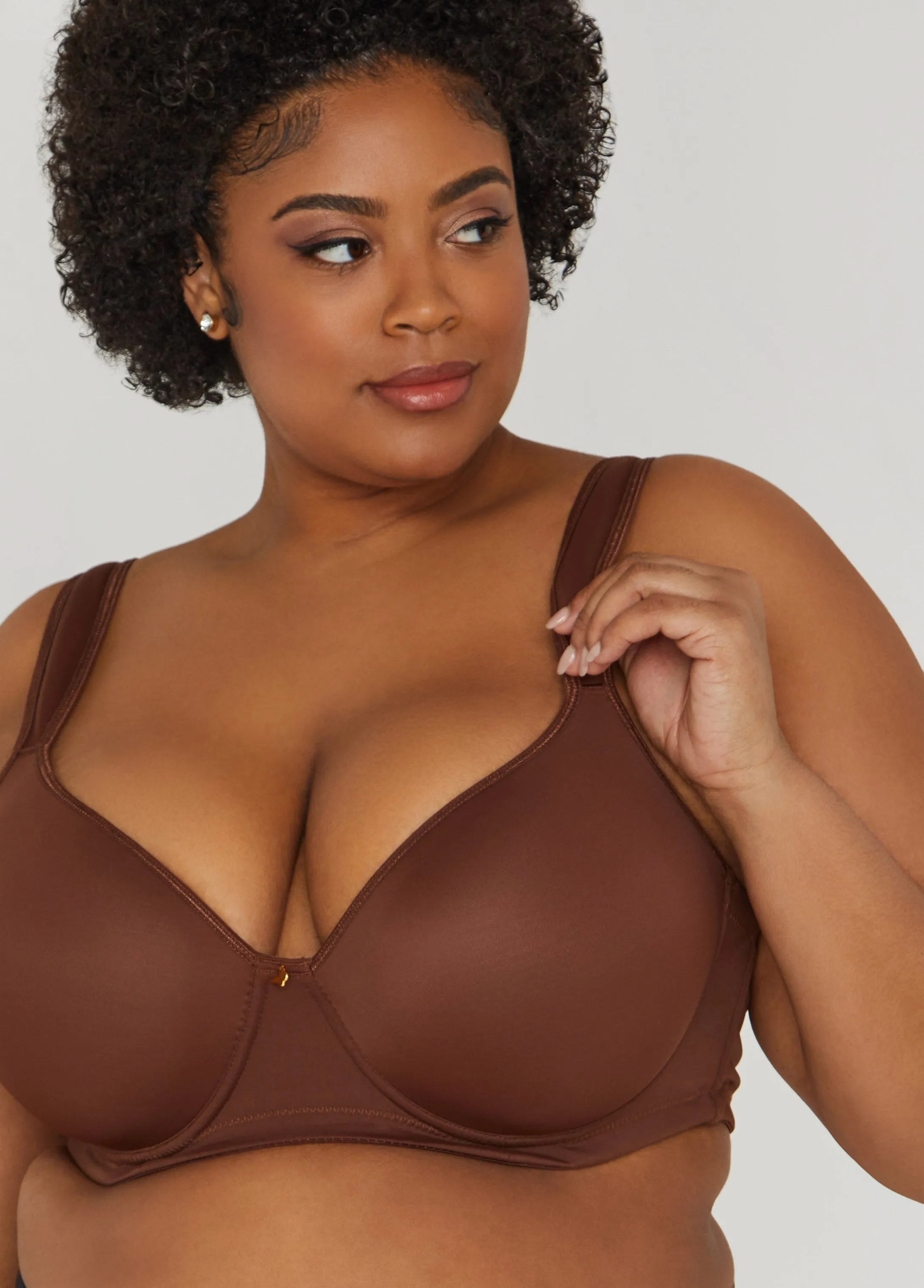 Smoothing Plunge Butterfly Bra sold by Ashley Stewart product image thumbnail 4