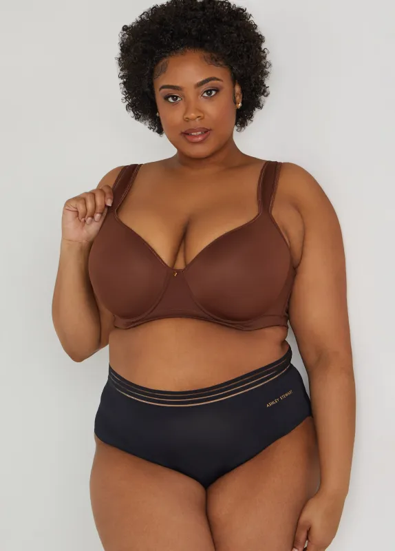 Smoothing Plunge Butterfly Bra sold by Ashley Stewart