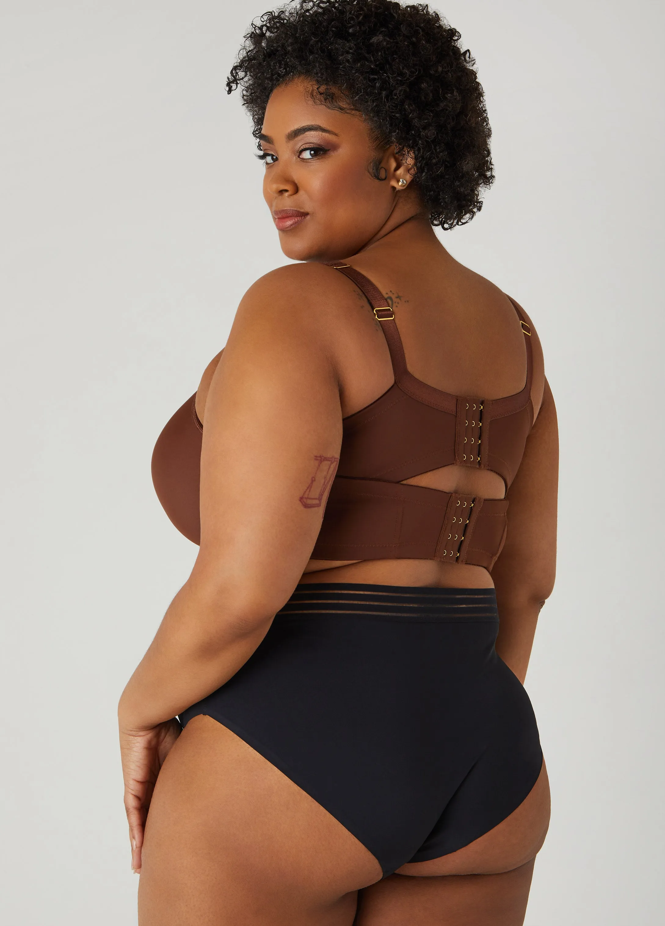 Smoothing Plunge Butterfly Bra sold by Ashley Stewart product image thumbnail 2