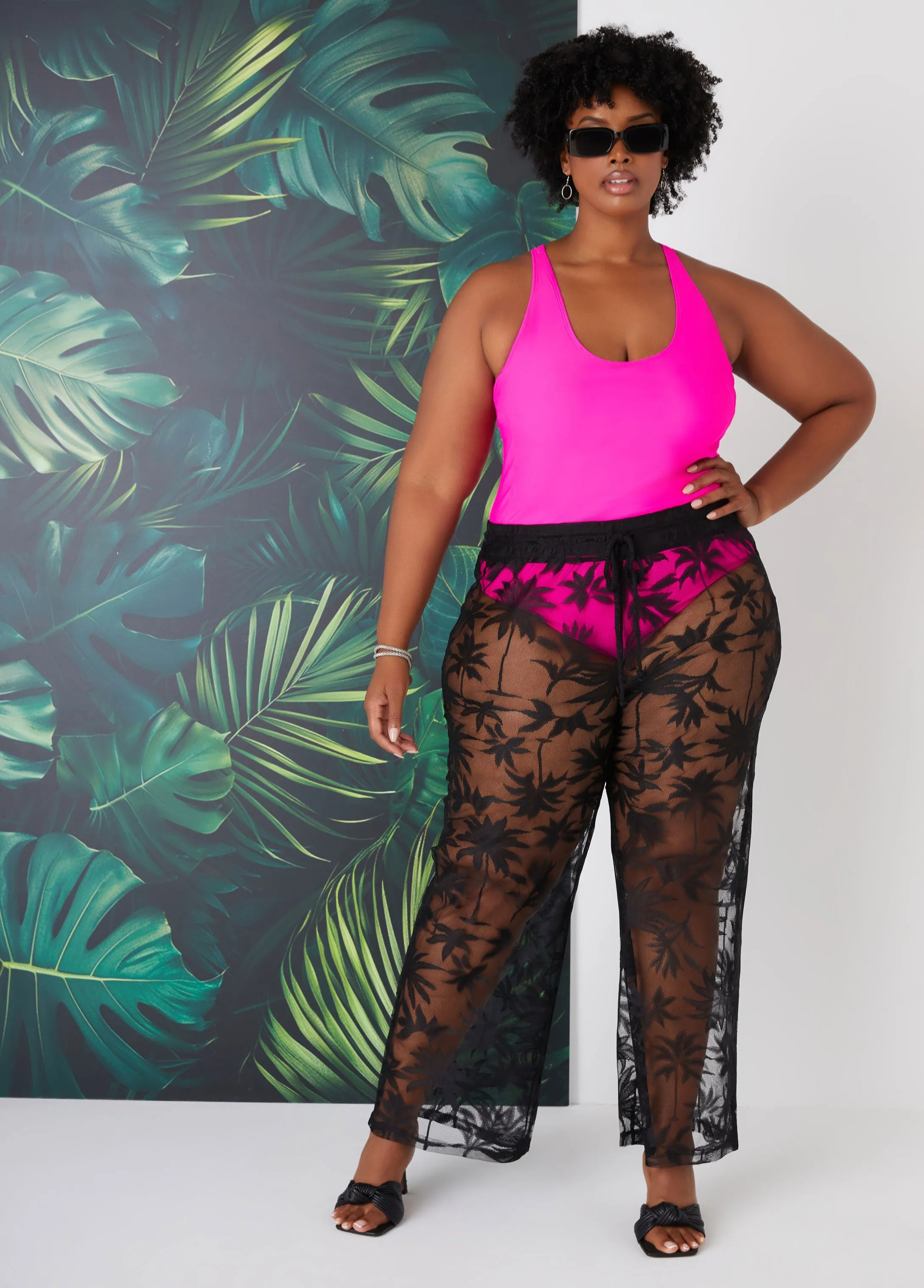 Beach Break Mesh Cover Up Pants sold by Ashley Stewart product image thumbnail 4