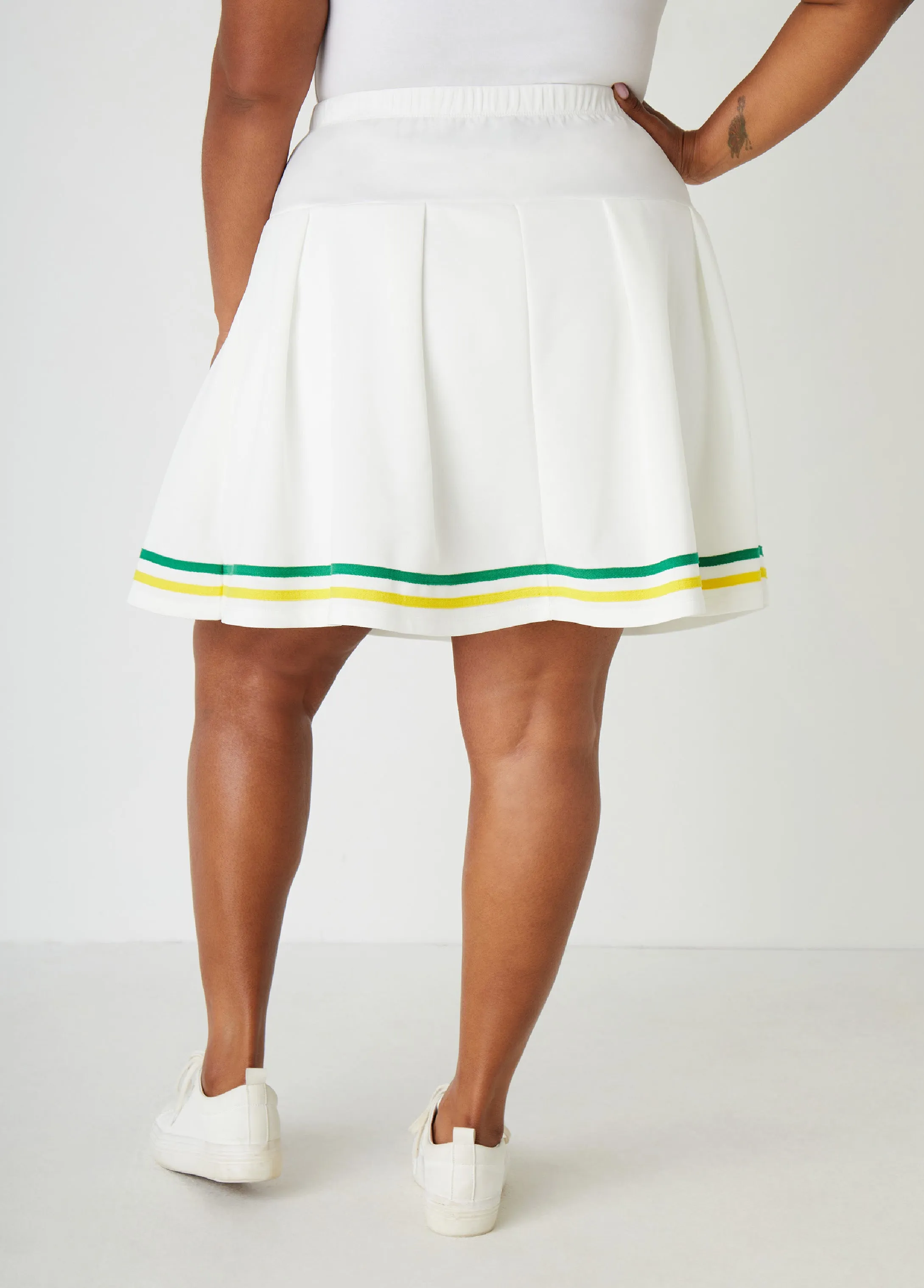 Striped Tennis Skort sold by Ashley Stewart product image thumbnail 2