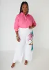 Collared Cotton Blend Shirt sold by Ashley Stewart