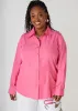Collared Cotton Blend Shirt sold by Ashley Stewart
