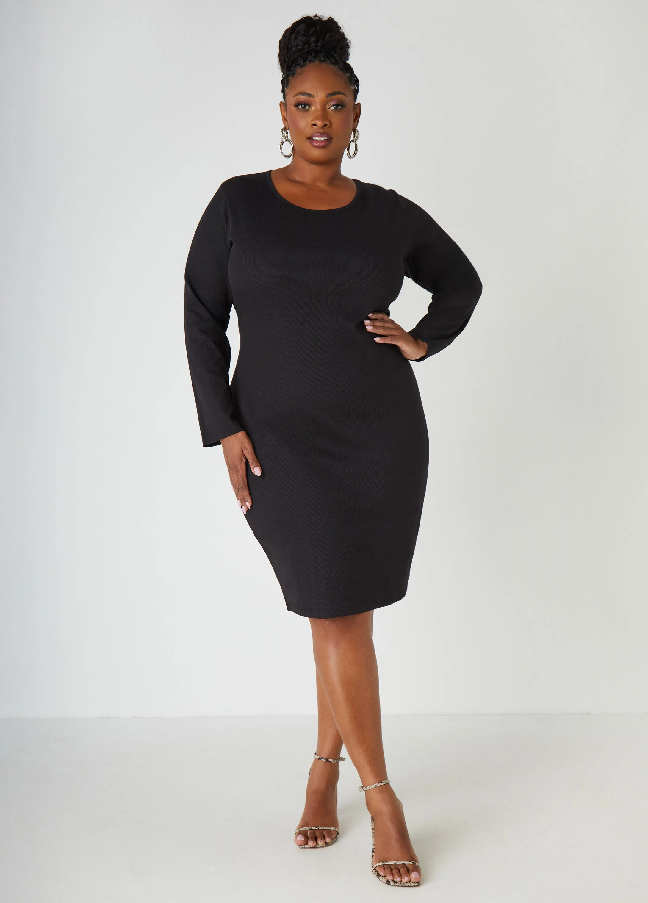 Ribbed Midi Bodycon Dress sold by Ashley Stewart