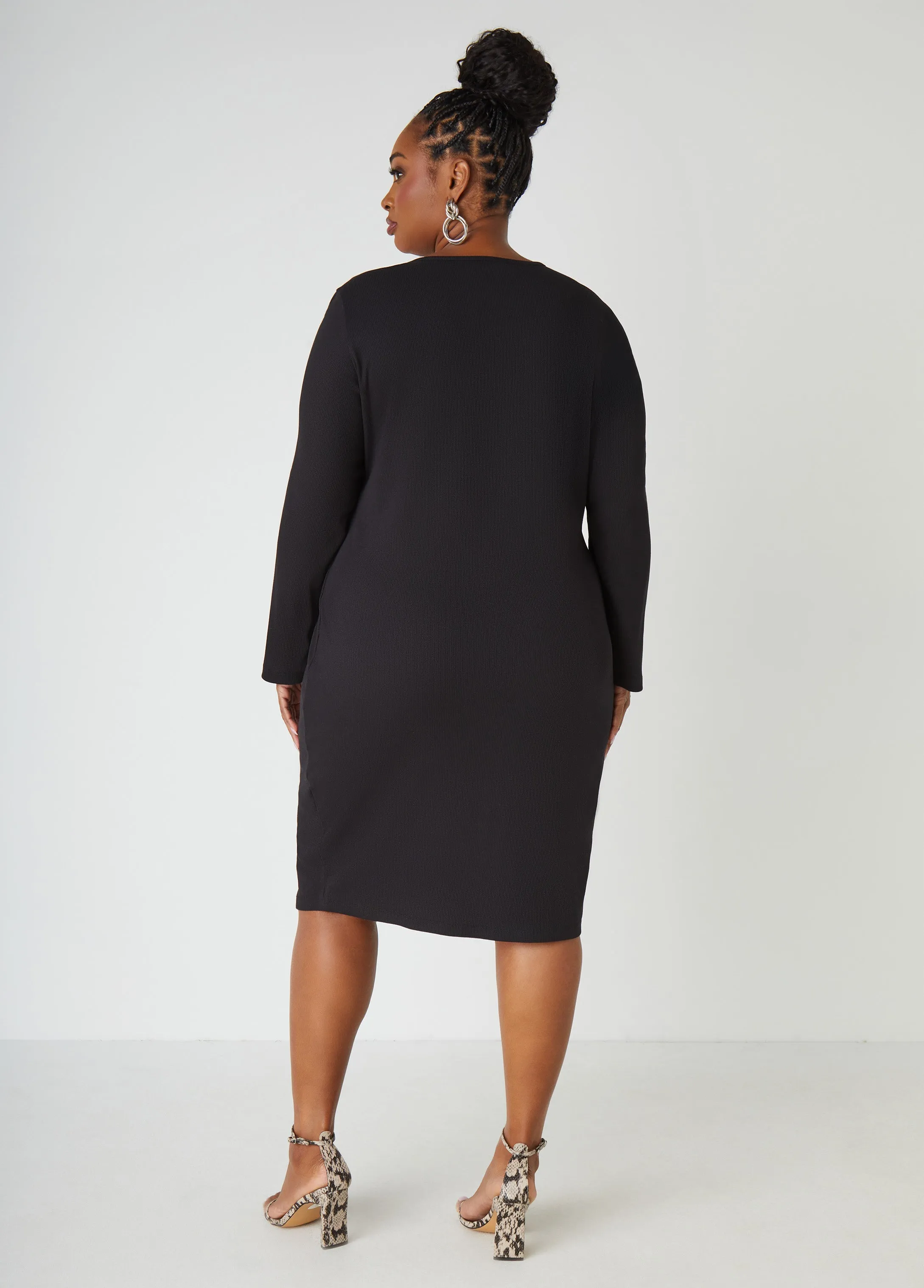 Ribbed Midi Bodycon Dress sold by Ashley Stewart product image thumbnail 2