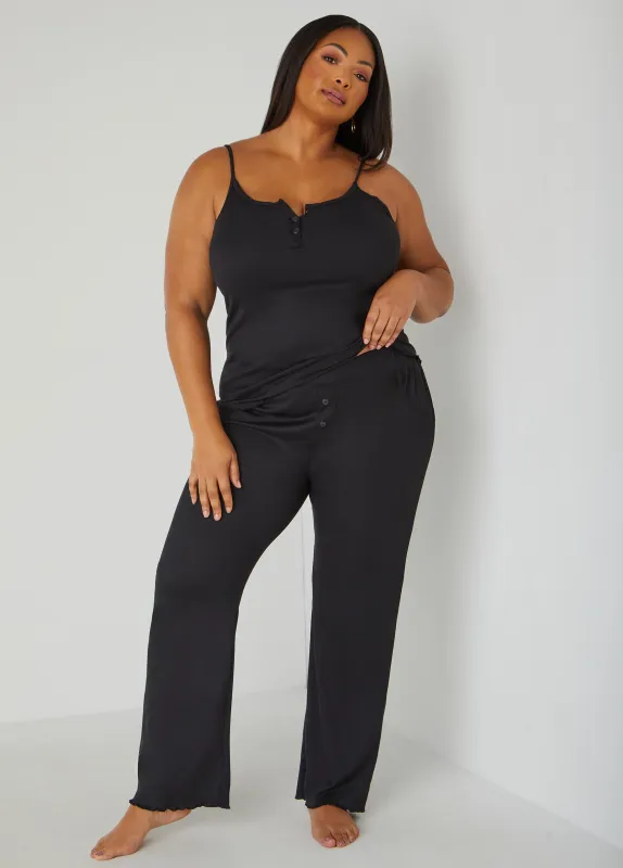 Love To Sleep Ribbed PJ Set sold by Ashley Stewart