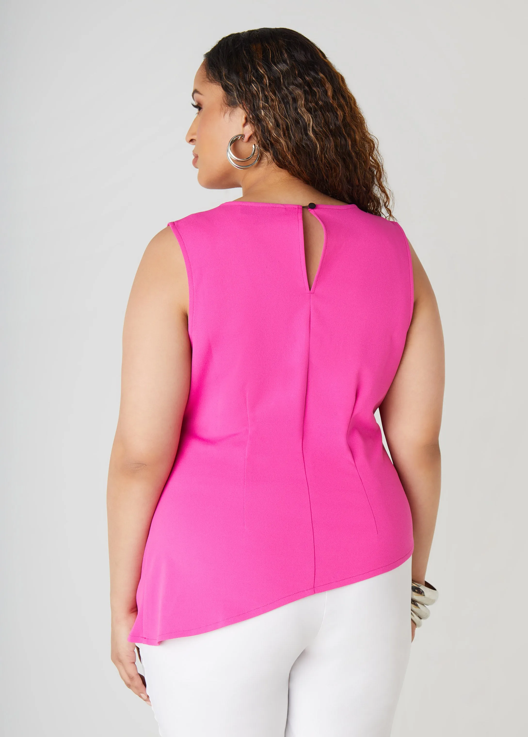 Ruched Stretch Crepe Top sold by Ashley Stewart product image thumbnail 2