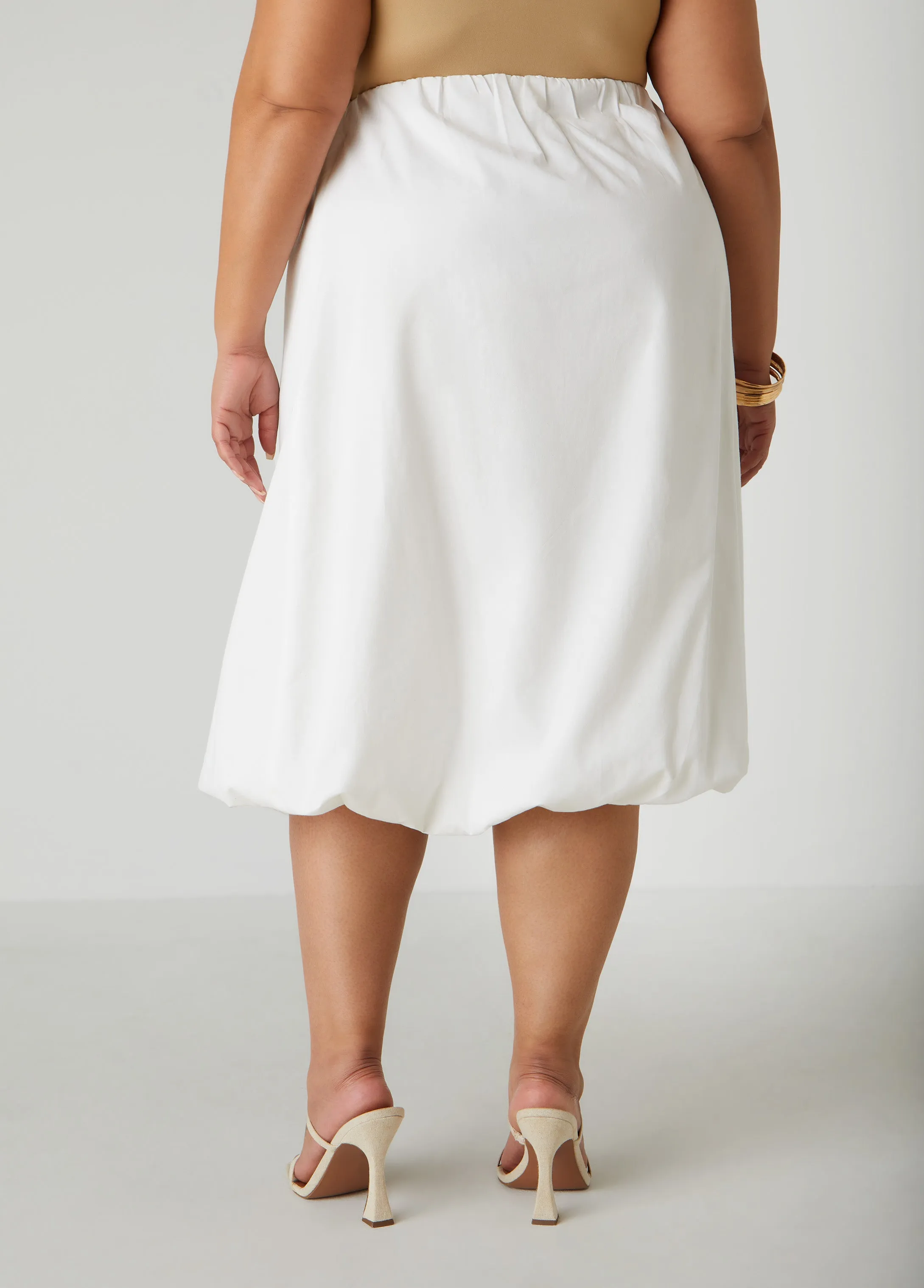 Cotton Midi Bubble Skirt sold by Ashley Stewart product image thumbnail 5