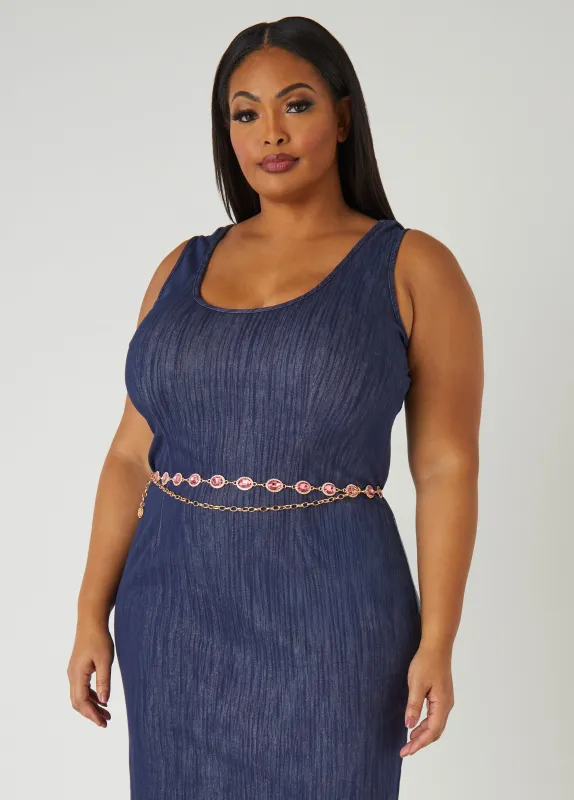 Crystal Chain Belt sold by Ashley Stewart