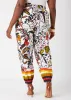 Printed Cotton High Rise Joggers sold by Ashley Stewart