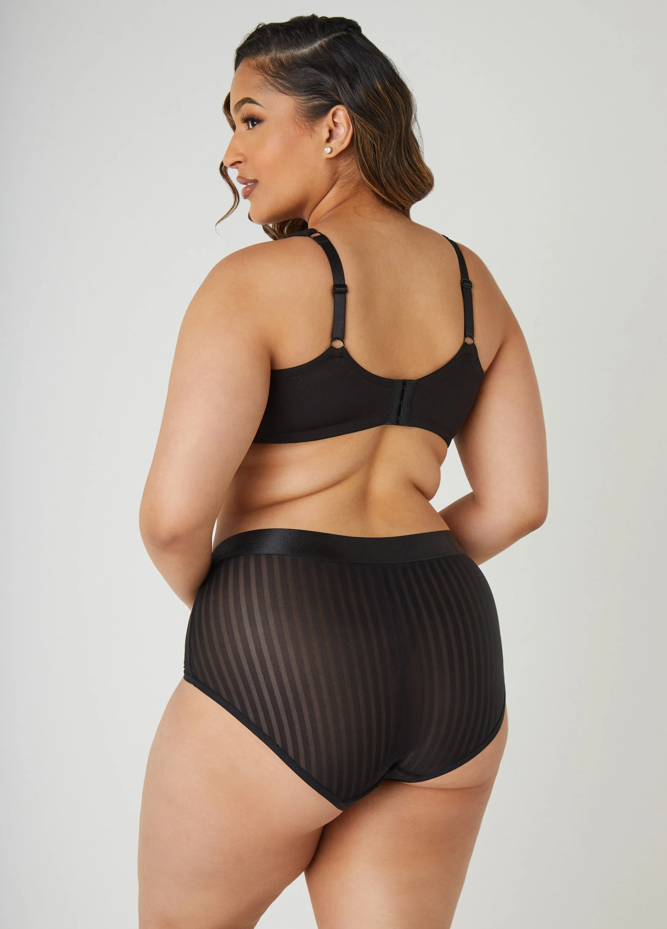 Striped Microfiber Panties sold by Ashley Stewart product image thumbnail 2